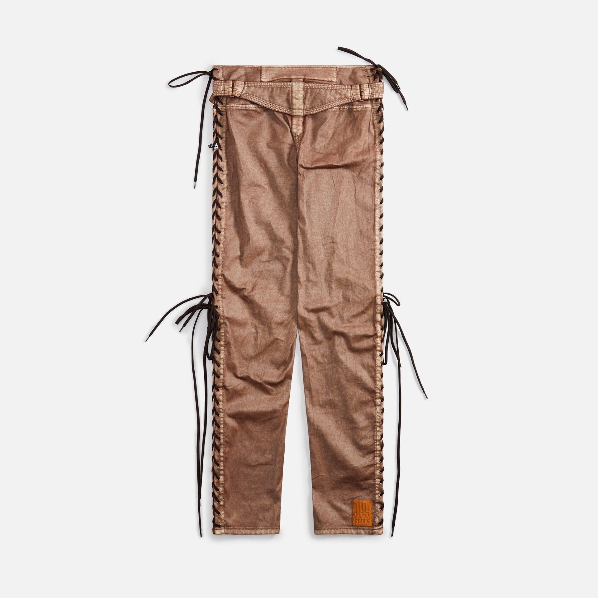Jean Paul Gaultier × KNWLS $875 Jean Paul Gaultier KNWLS Low Waist Laced Straight Pants Size 25" / US 0 / IT 36 - 2 Thumbnail