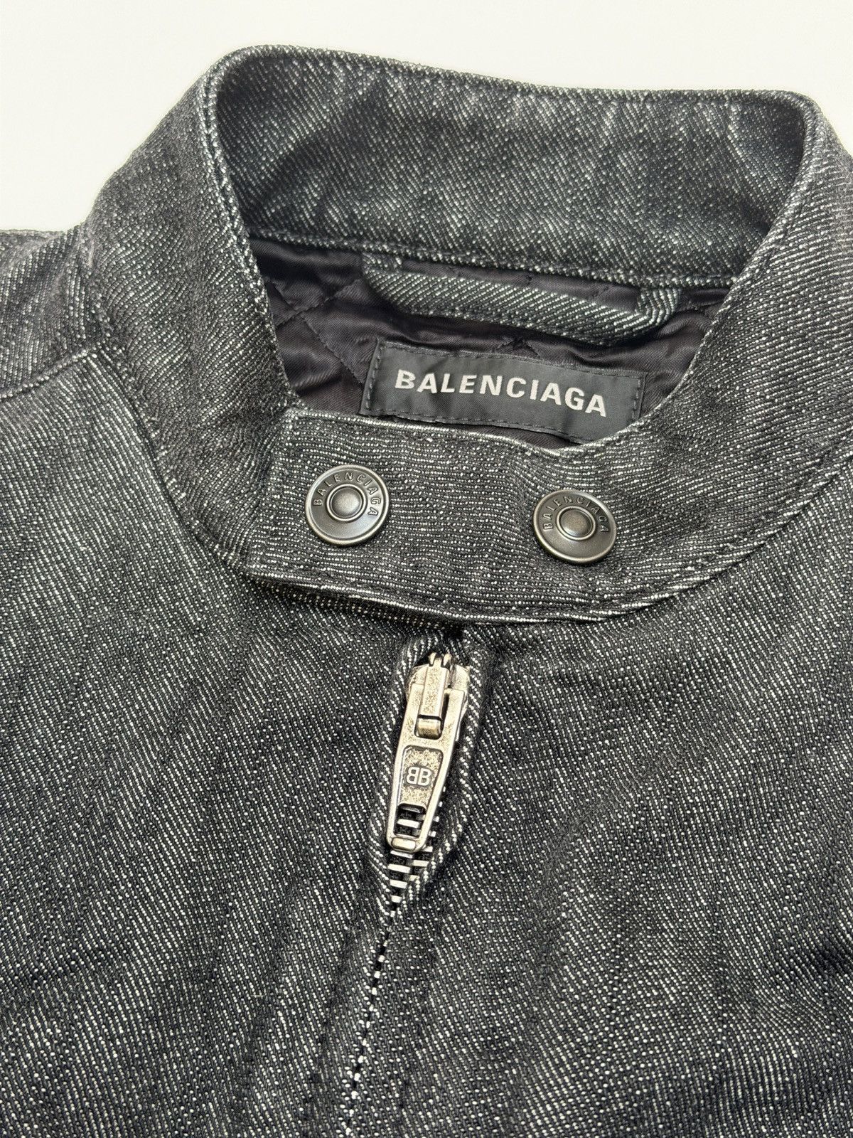 Balenciaga Balenciaga SS23 Mudshow Shrunk Racer Denim Jacket Size S / US 4 / IT 40 - 5 Thumbnail