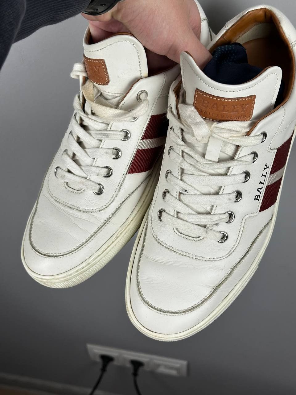 Bally BALLY Oriano White Leather Sneakers Men’s Shoes Size US 8 Size US 8 / EU 41 - 10 Thumbnail