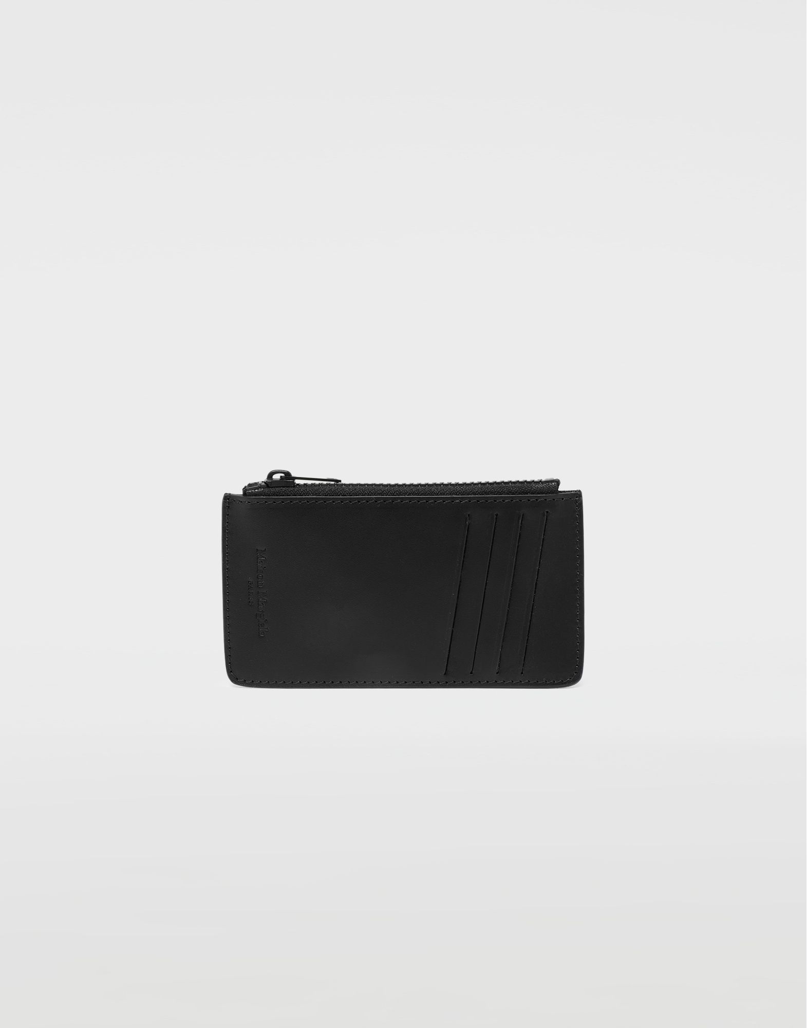 Maison Margiela Margiela Rectangular Zip Wallet - Black Calf Leather Size ONE SIZE - 15 Thumbnail