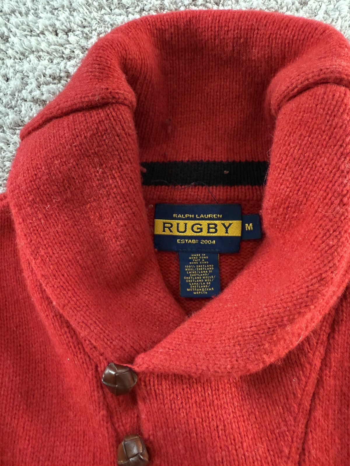 Rugby Ralph Lauren Ralph Lauren Rugby Shawl Collar Sweater - Red - Size M Size US M / EU 48-50 / 2 - 2 Thumbnail
