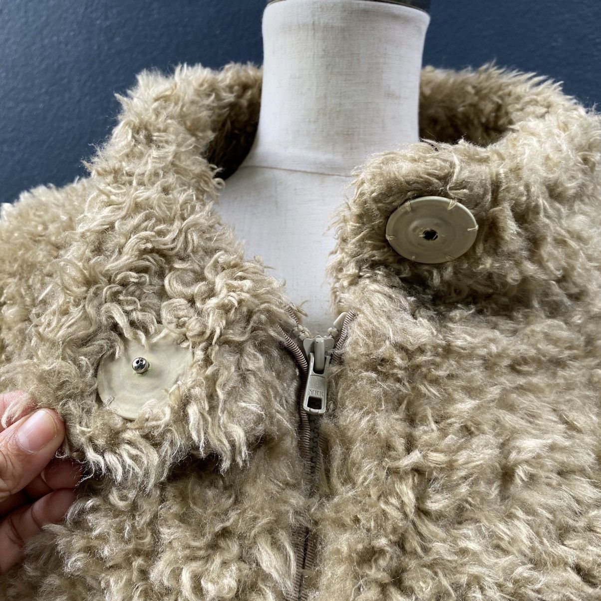 Tsumori Chisato Tsumori Chisato Camel Faux Fur Zip Jacket Size XS / US 0-2 / IT 36-38 - 15 Thumbnail