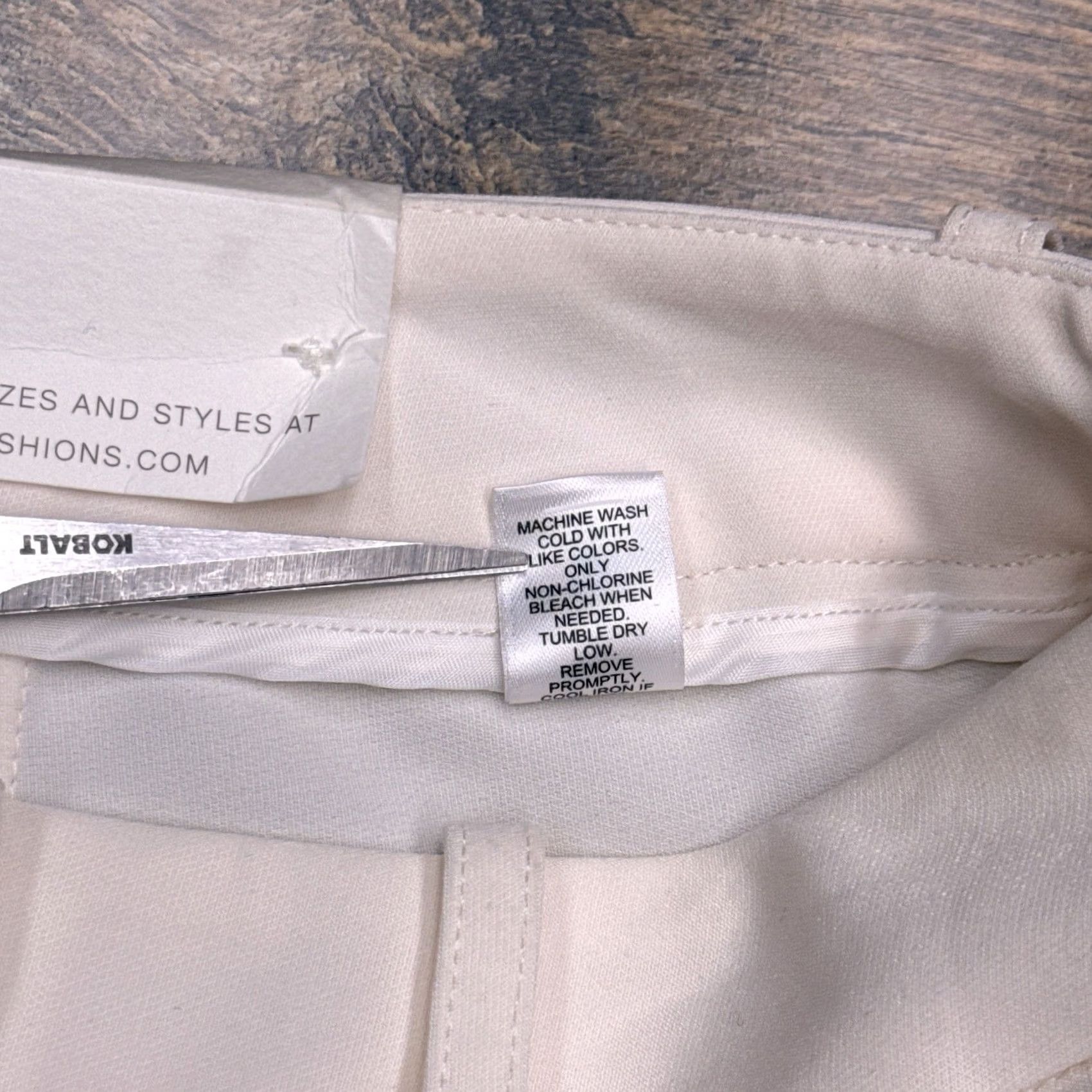 Vintage Cato Wide Leg Pants Womens 12 Beige Mid Rise Stretch Contemporary New Size 34" / US 12 / IT 48 - 7 Thumbnail