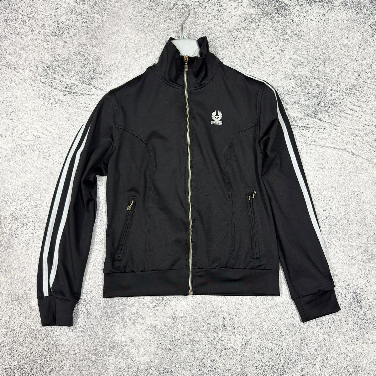 Belstaff × Designer Belstaff Womens Black Taped Track Jacket M size 42 Size M / US 6-8 / IT 42-44 - 1 Thumbnail