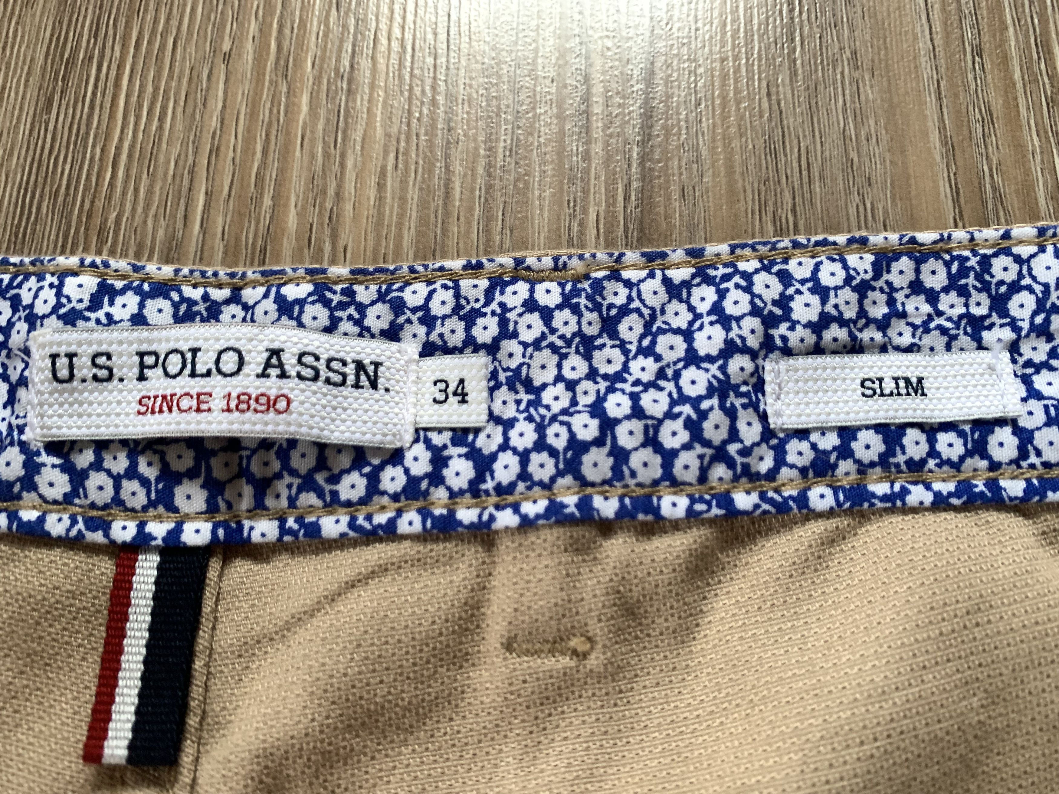 Designer × U.S. Polo Assn. U.S. Polo Assn Slim Beige Casual Pants Size US 34 / EU 50 - 9 Thumbnail