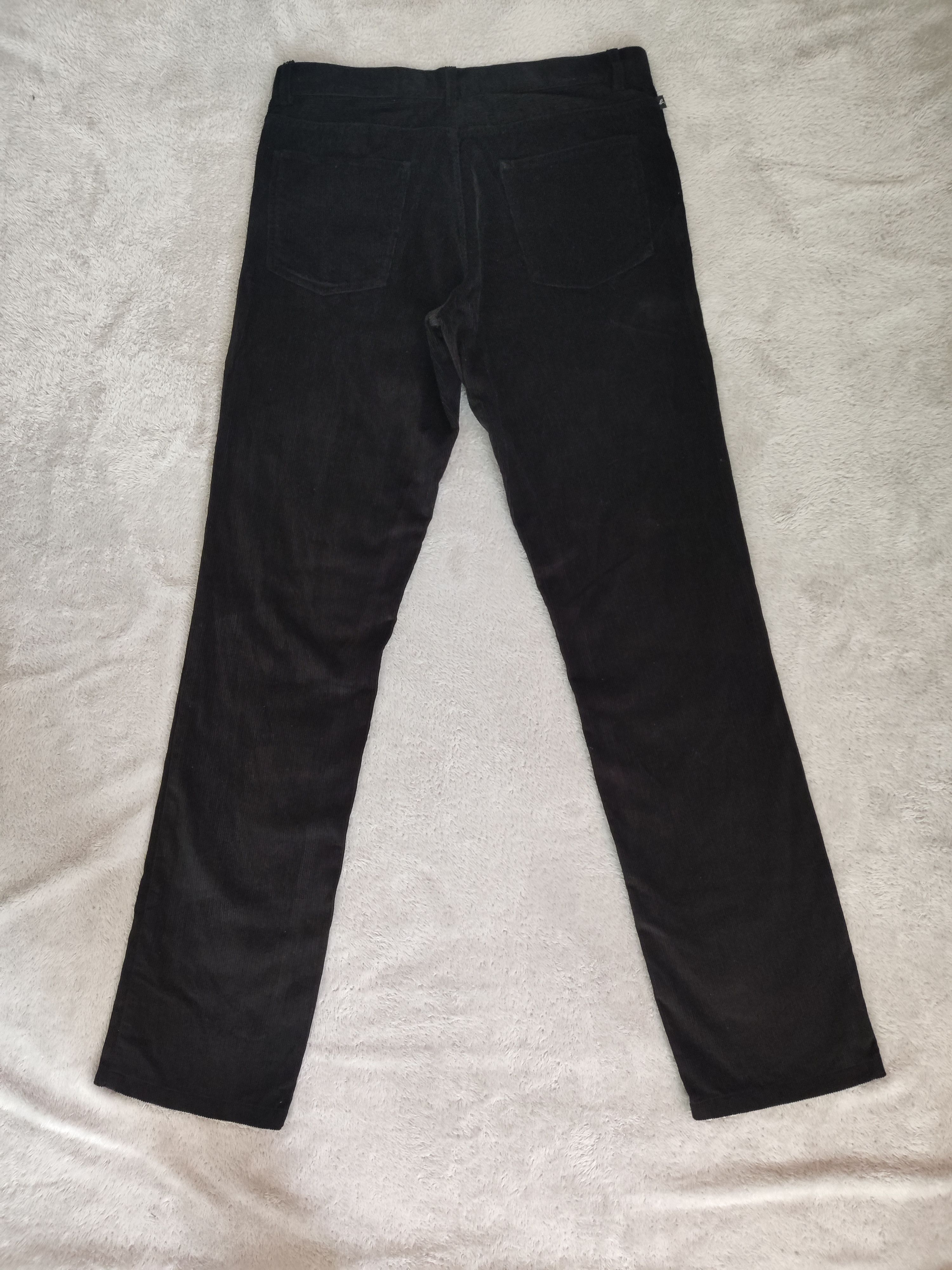 agnes b. agnès b. Black Corduroy Pants | French designer– Slim Fit Size US 35 - 2 Thumbnail