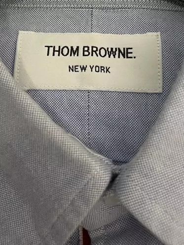 Thom Browne Thom Browne size2 Blue denim striped shirt Size US M / EU 48-50 / 2 - 7 Thumbnail