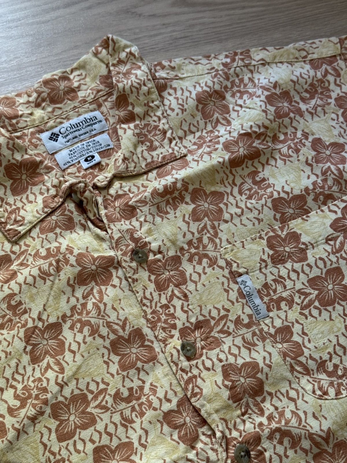 Columbia Vintage 00’s Columbia Oversized Hawaiian Linen Shirt Size US XL / EU 56 / 4 - 3 Thumbnail