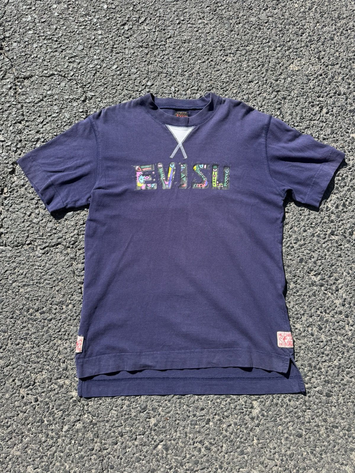 Evisu × Japanese Brand Evisu Vintage Washed Navy Logo T-shirt L Japanese brand Size US L / EU 52-54 / 3 - 17 Thumbnail