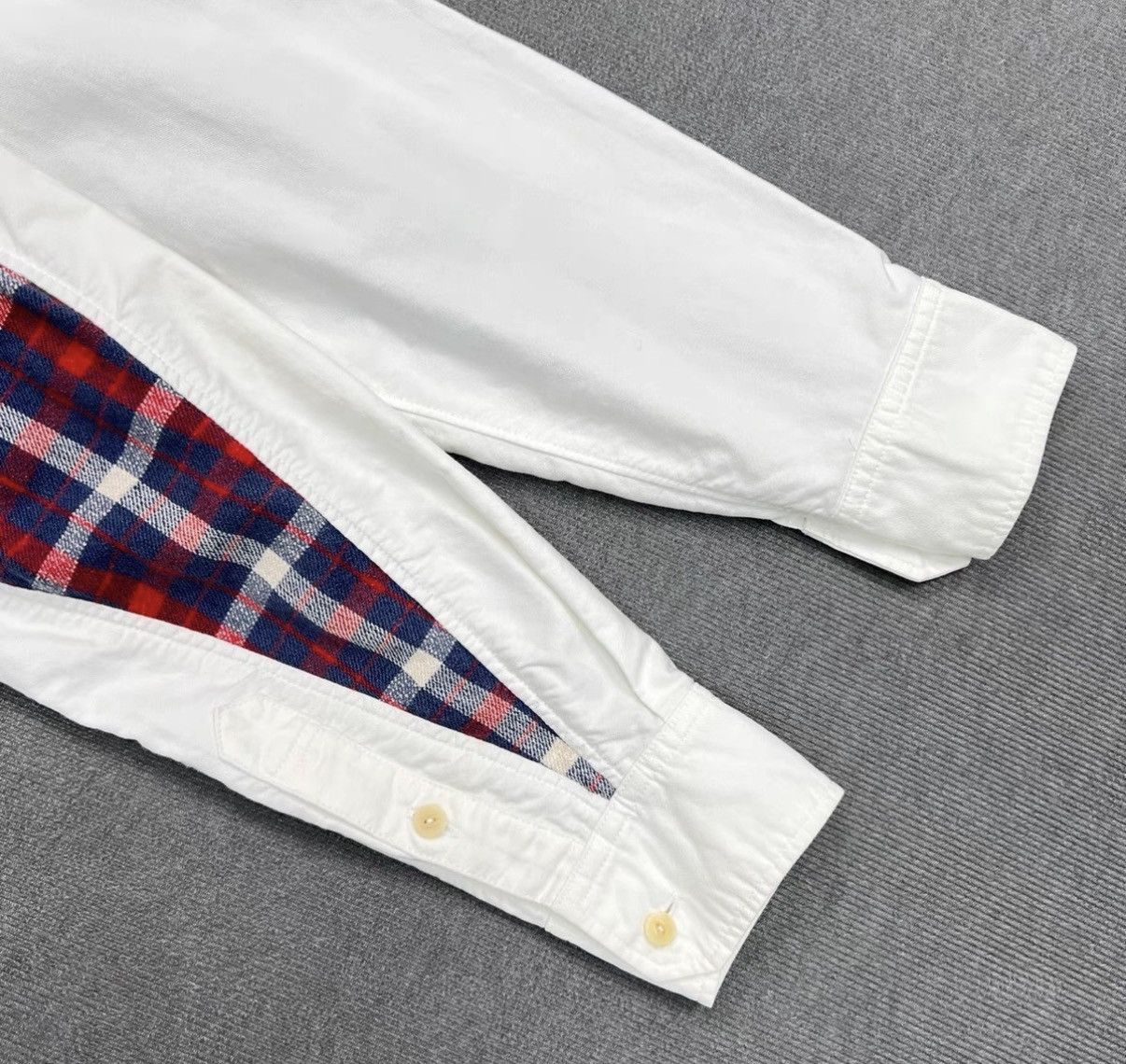 Visvim VISVIM White Water-Drop Fabric & Plaid Paneled Shirt Size US M / EU 48-50 / 2 - 4 Thumbnail