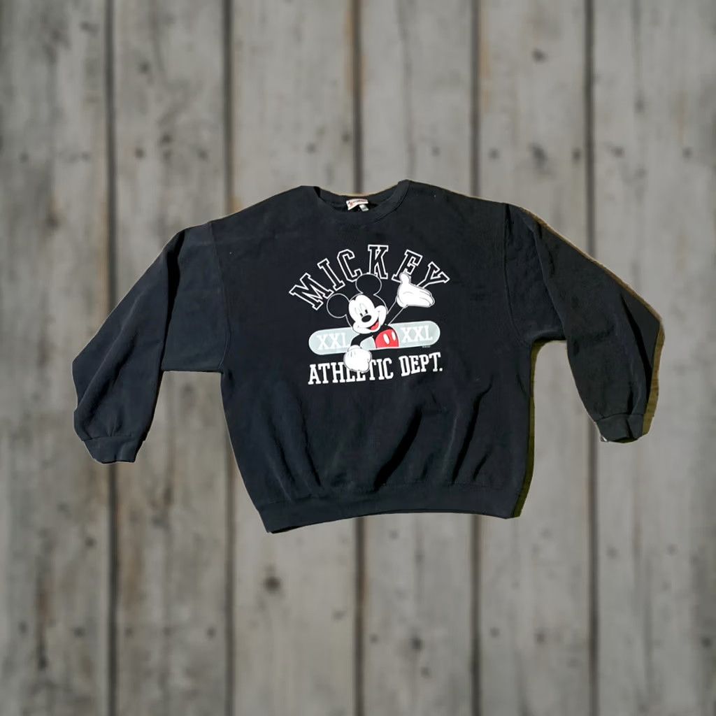 Disney VINTAGE Disney Mickey Athletic Dept Crewneck Sweatshirt Black 2XL Mens Size US XXL / EU 58 / 5 - 1 Thumbnail