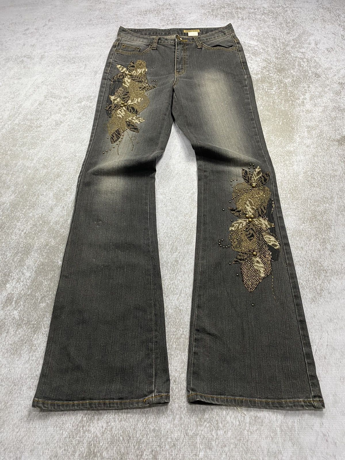 Hysteric Glamour × Japanese Brand × KMRii 2000s realnut superflare studed jeans Size US 28 / EU 44 - 1 Thumbnail
