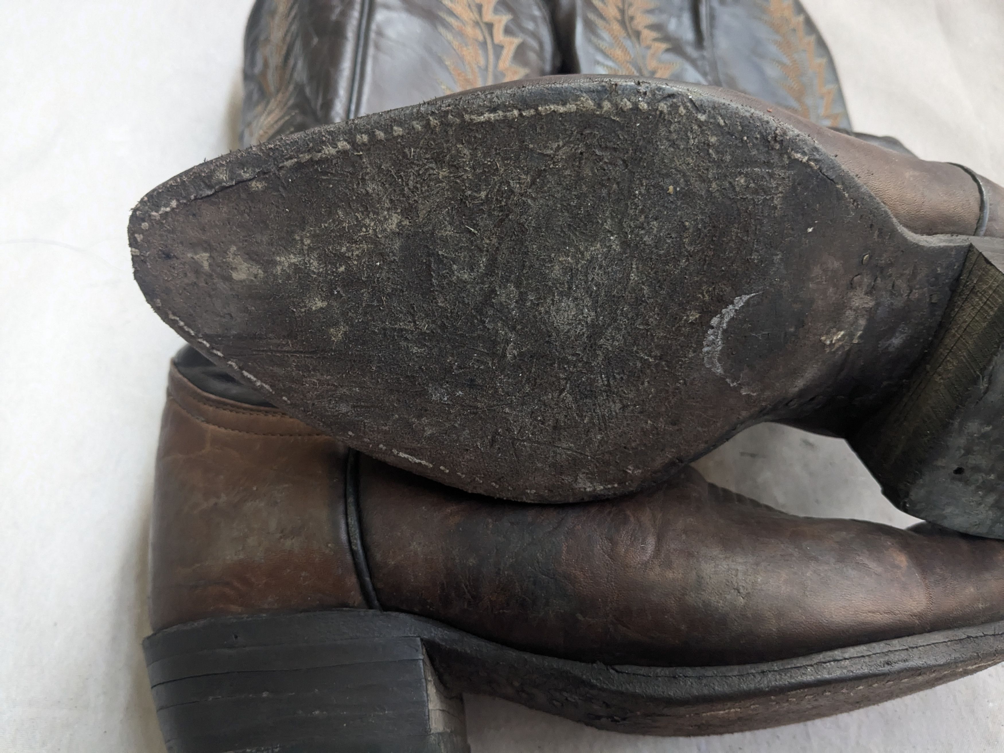 Genuine Leather Vintage Tony Lama Cowboy Boots Brown 9 Wide Leather Western Size US 9 / EU 42 - 14 Thumbnail