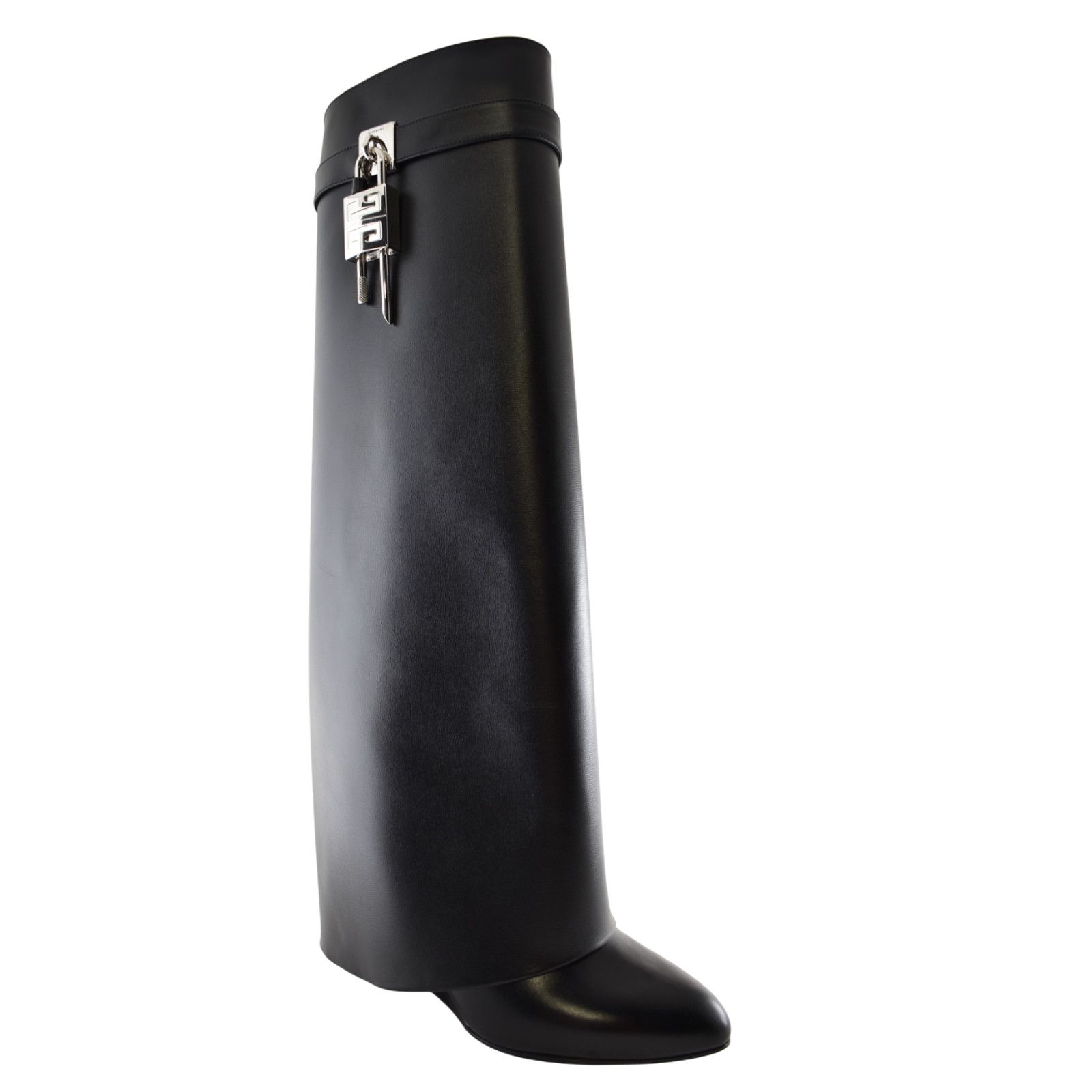 Givenchy Givenchy Shark Lock Pant Black Leather Knee High Boots 42 Size US 12 / IT 42 - 6 Thumbnail