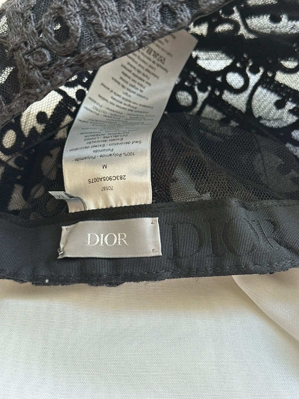 Dior Christian Dior Baseball Cap Oblique Technical Tulle Medium Size ONE SIZE - 9 Thumbnail