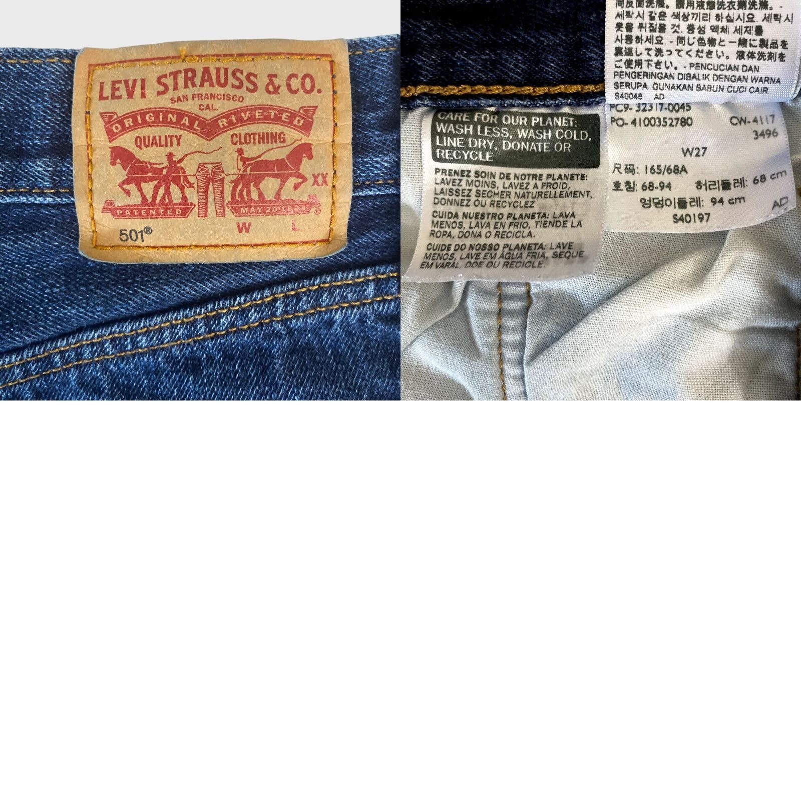Levi's VINTAGE Levi's 501 Cut Off Button Fly Blue Denim Jean Shorts Womens 27 Size 27 Denim Blue 5-Pocket Womens Short Size 27" / US 4 / IT 40 - 8 Thumbnail