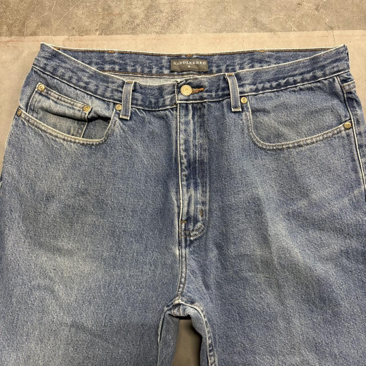 Vintage Crazy Vintage Y2K/2000s Baggy Workwear Style Medium Wash Denim Jeans! Size US 38 / EU 54 - 4 Thumbnail