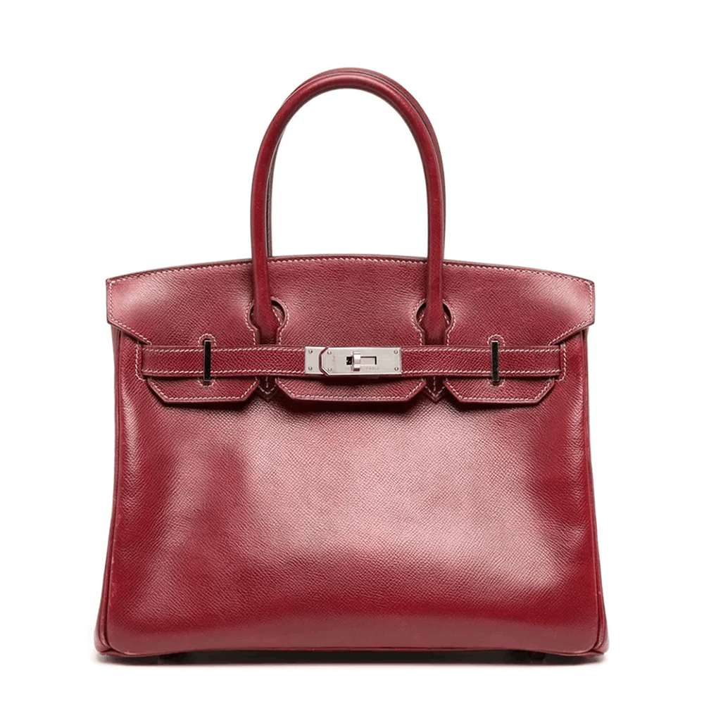 image of Hermes Birkin 30 Courchevel Phw in Red, Women's