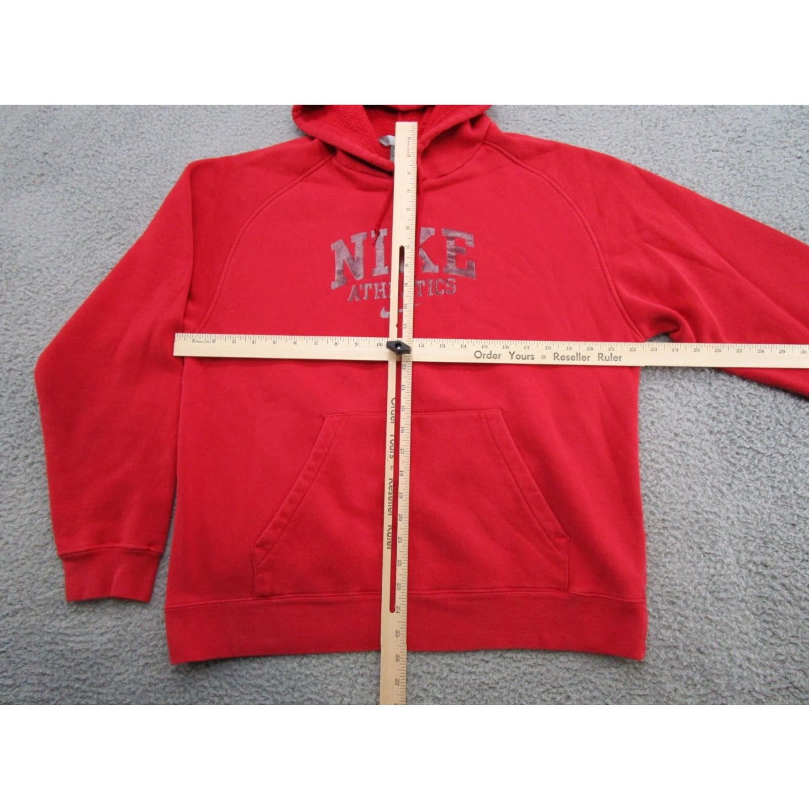 Nike VINTAGE Nike Athletics Silver Tag Pullover Hoodie Sweatshirt Size Medium Red Mens Size US M / EU 48-50 / 2 - 5 Thumbnail