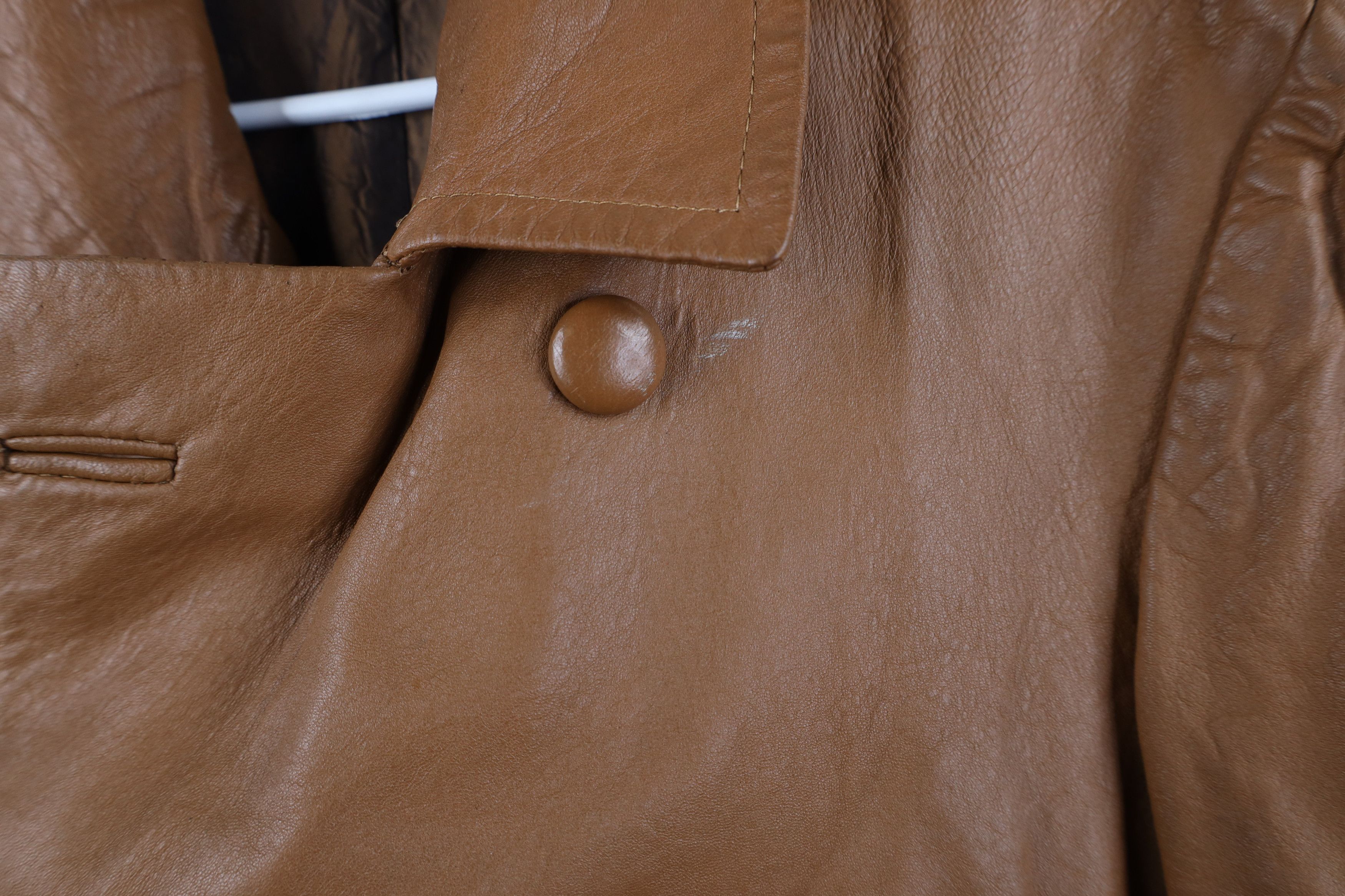 Vintage Vintage 70s Streetwear Breasted Leather Jacket Pimp Brown Size US L / EU 52-54 / 3 - 5 Thumbnail