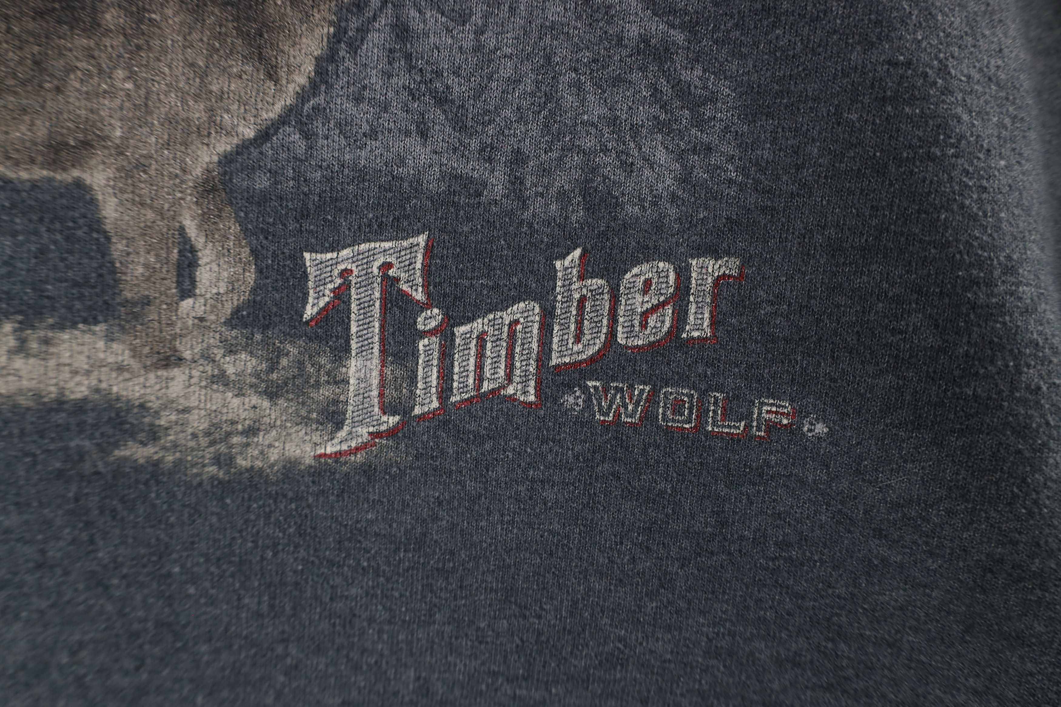 Vintage Vintage 90s Streetwear Out Timber Wolf Nature Sweatshirt Size US XXL / EU 58 / 5 - 5 Thumbnail
