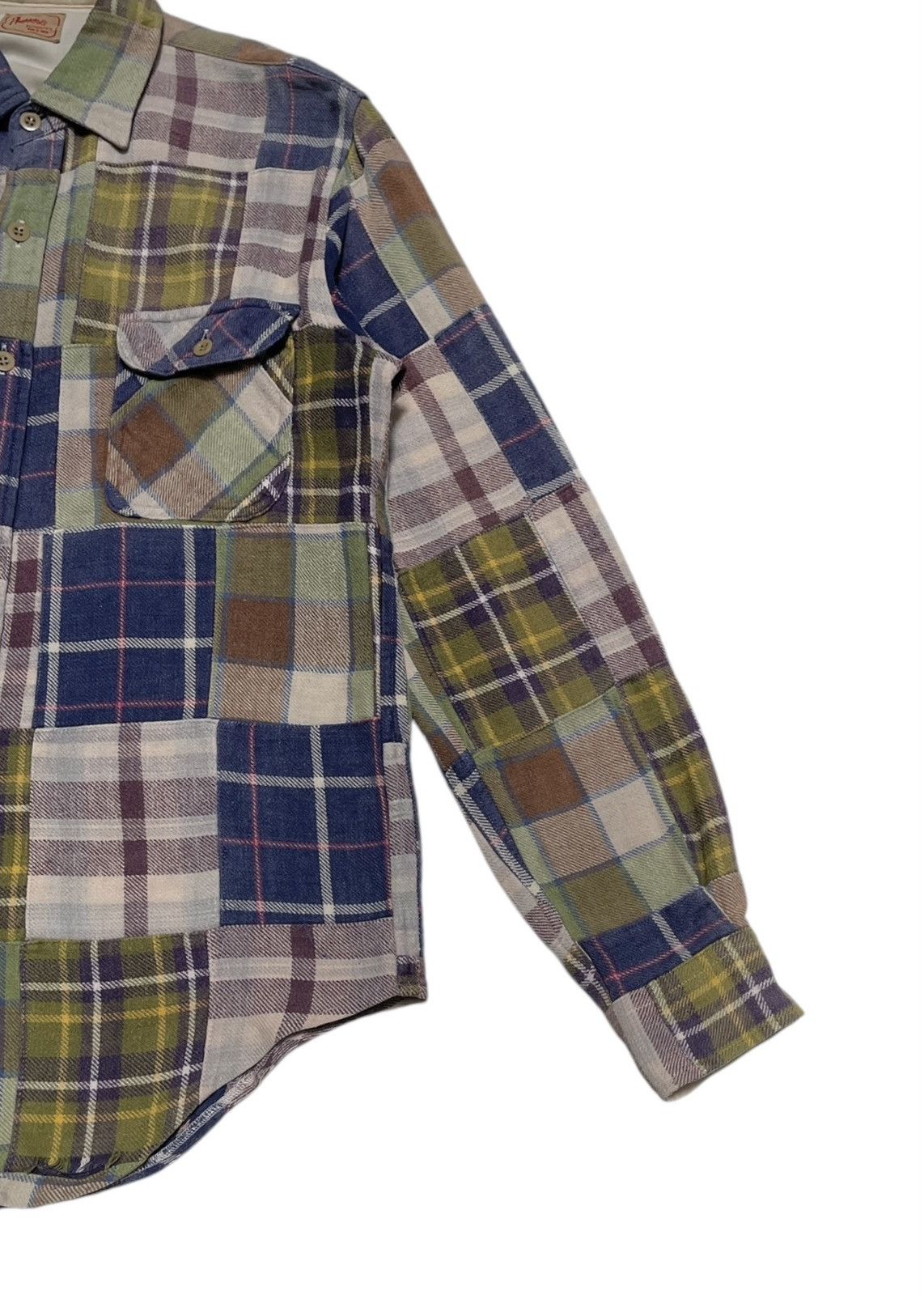 Pherrow's Rare Vintage Japanese Brand Pherrows Patchwork Shirt 1990s Size US M / EU 48-50 / 2 - 6 Thumbnail