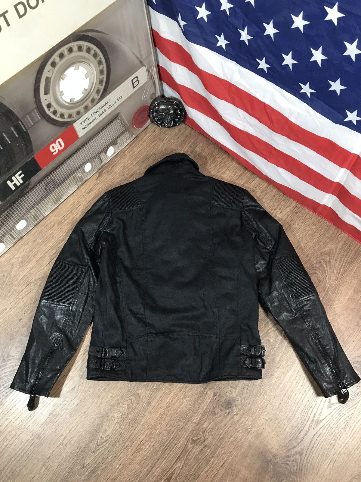 Japanese Brand Leather Denim Mauritius Biker Jacket Size M Size US M / EU 48-50 / 2 - 22 Thumbnail