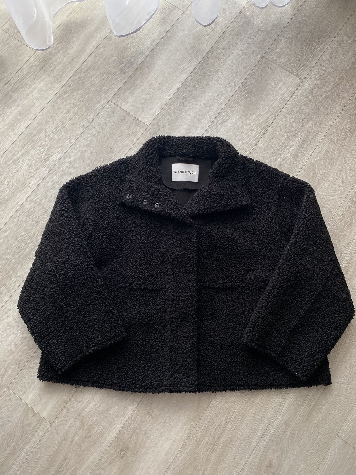 STAND STUDIO Stand Studio Oversized Kristy Eco-Shearling Black Jacket Size M / US 6-8 / IT 42-44 - 5 Thumbnail
