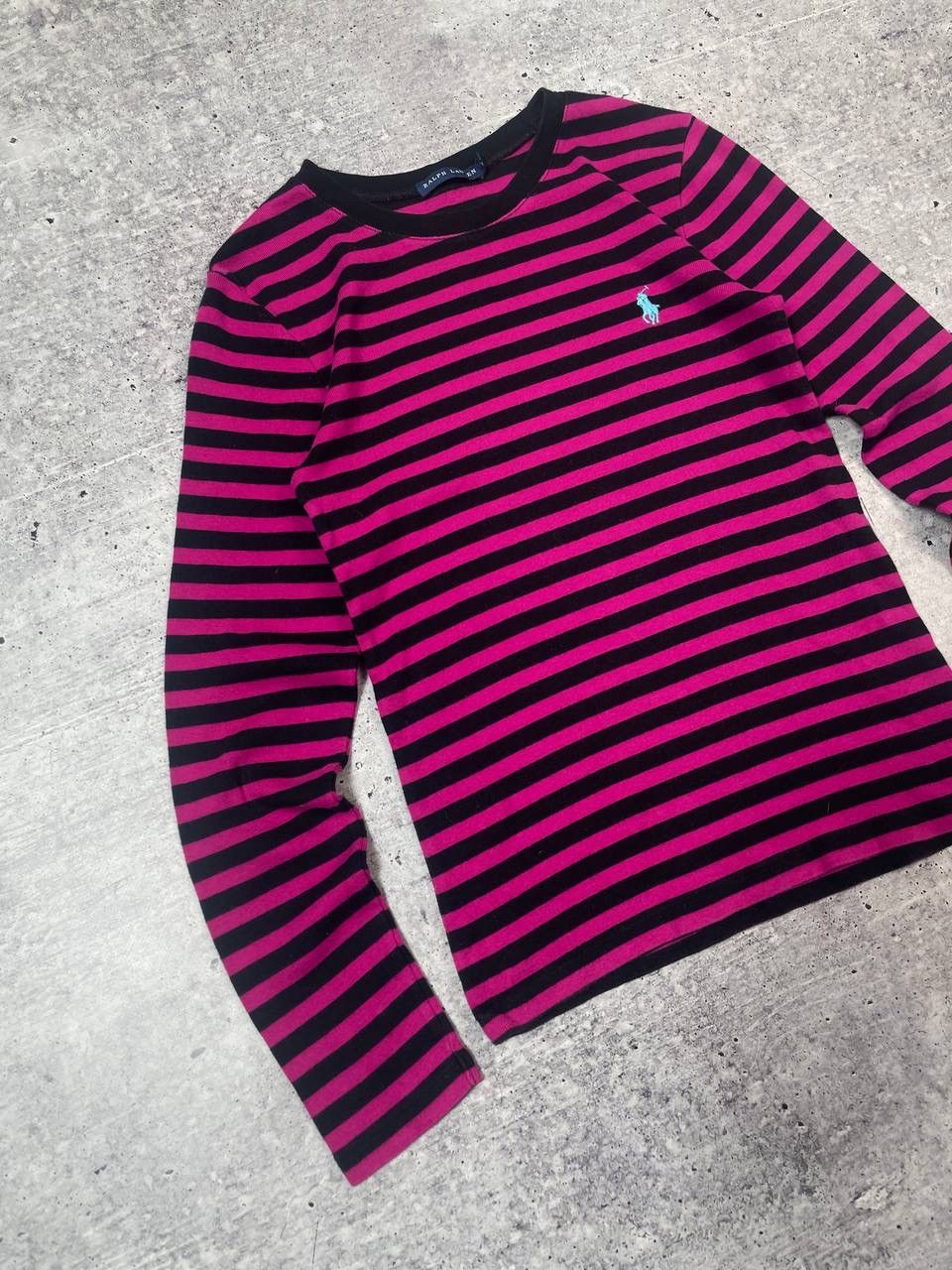 Polo Ralph Lauren Vintage Ralph Lauren Stripped Long Sleeve Emo Shirt Y2K Size M / US 6-8 / IT 42-44 - 2 Thumbnail