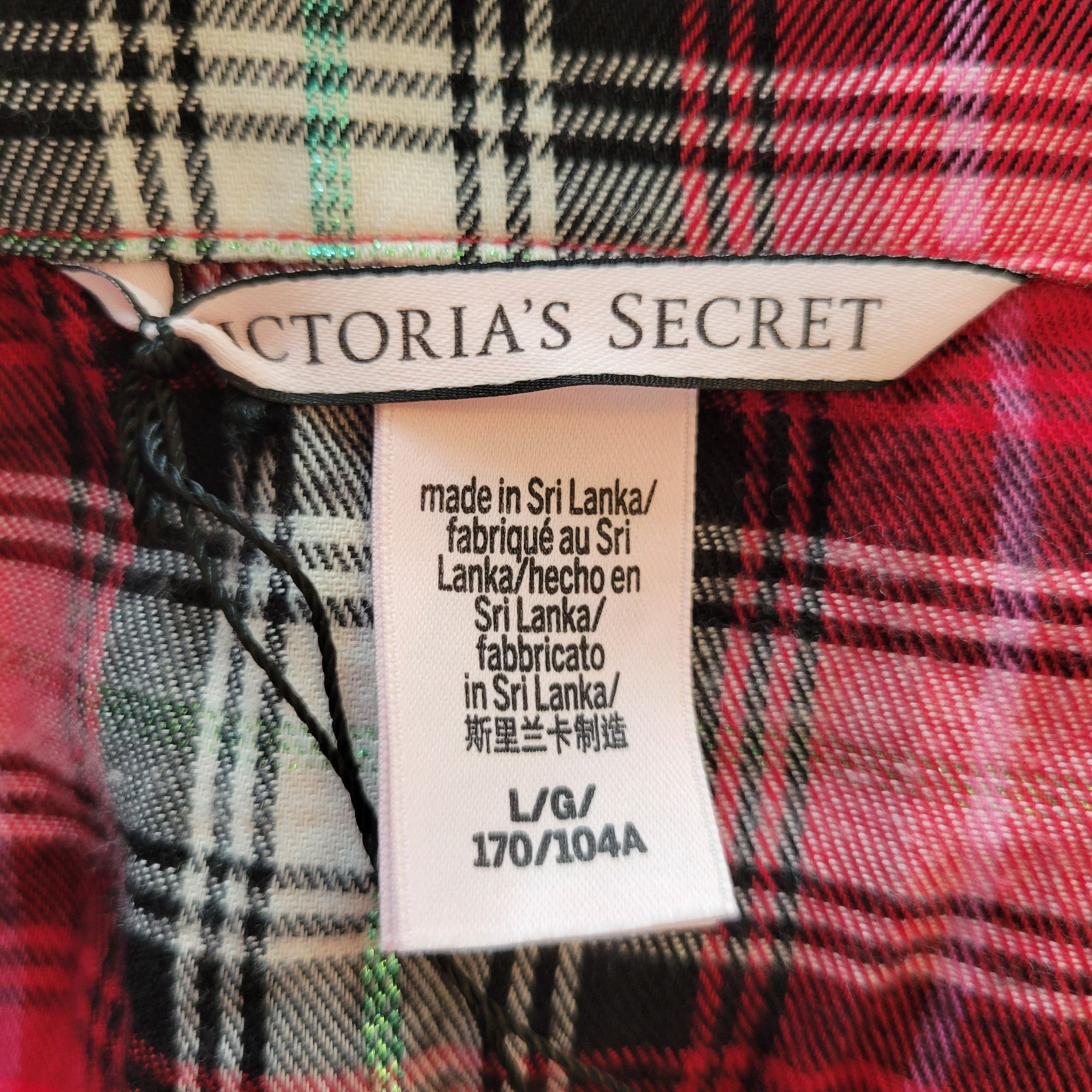 Victoria's Secret Victorias Secret L Red Plaid 2 Piece Pajama Set Lace Trim Sh Size L / US 10 / IT 46 - 7 Thumbnail