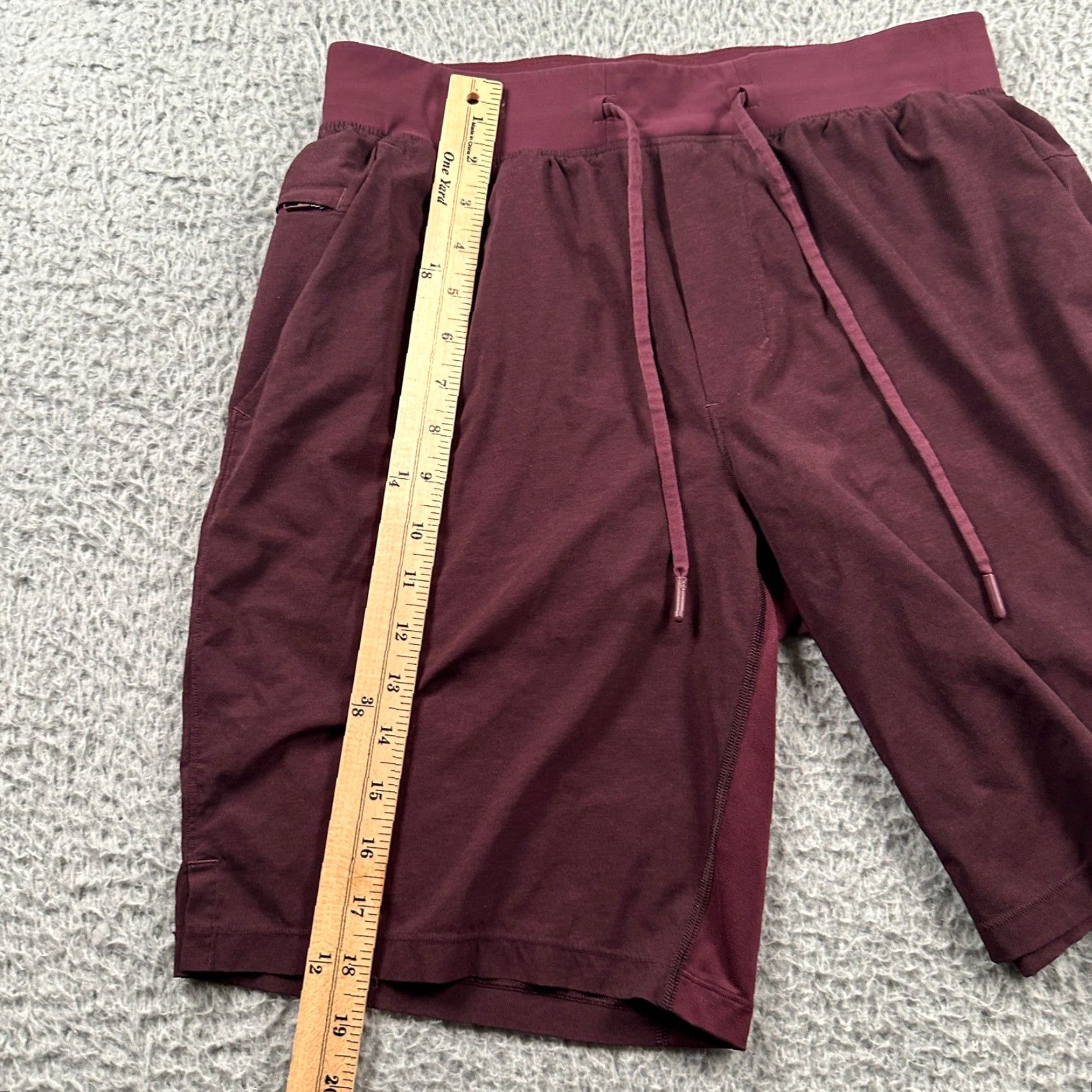 Lululemon Lululemon The Short Lined M Mens Burgundy Activewear Training Workout Running Size US 31 - 7 Thumbnail