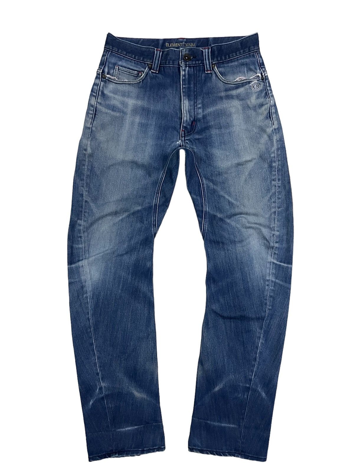Element Vintage Y2K Elements Streetstyle Twisted Blue Washed Jeans Size US 30 / EU 46 - 1 Thumbnail