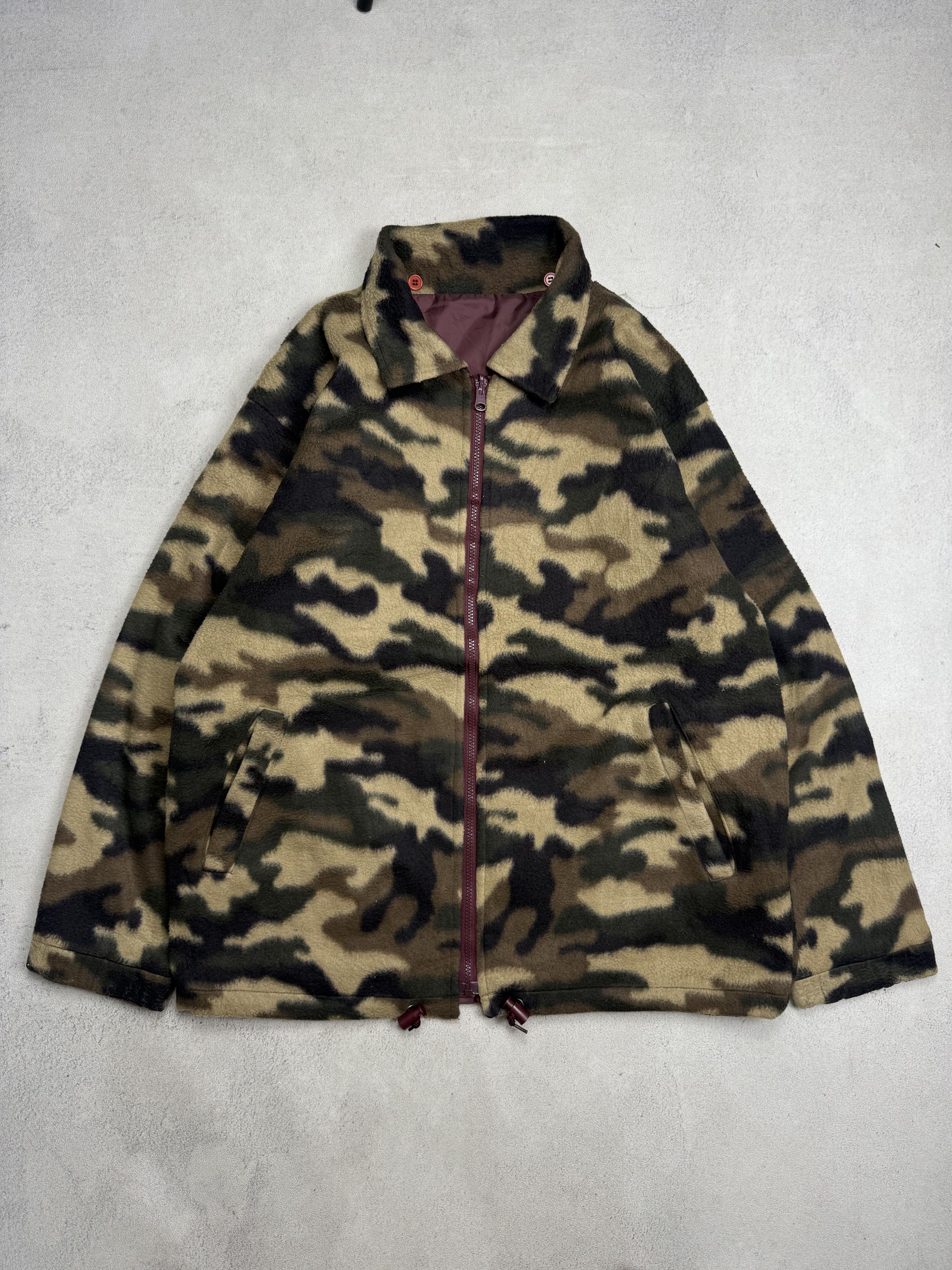 Vintage Vintage Shoot One Camouflage Reversible Fleece Jacket Size US L / EU 52-54 / 3 - 1 Thumbnail