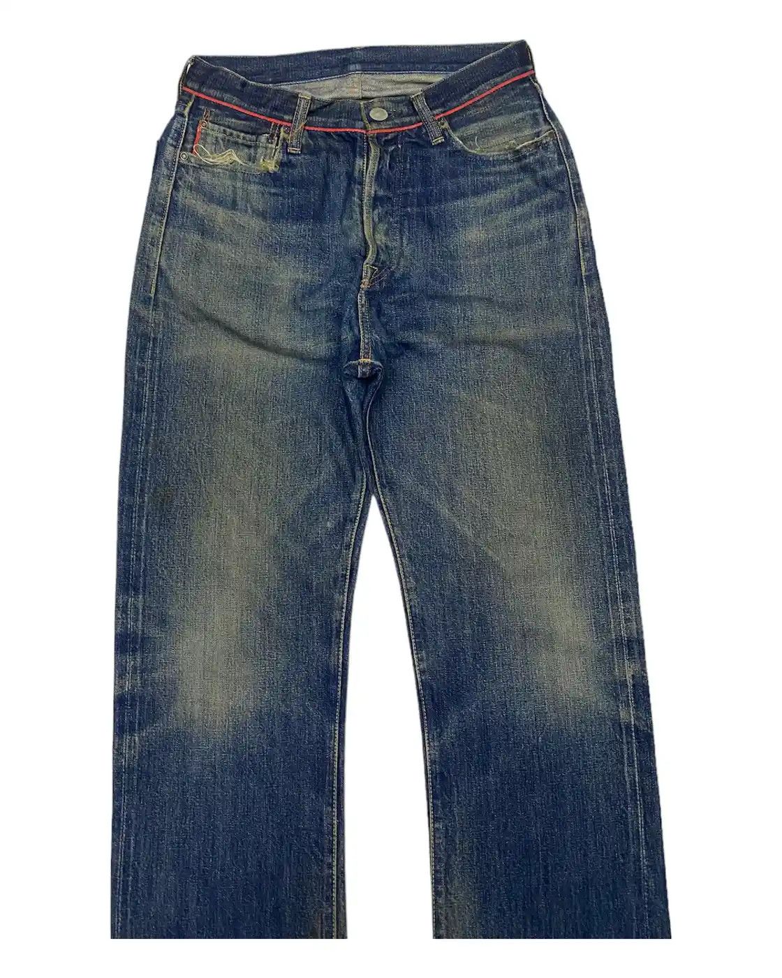 Kapital 🔥KAPITAL LEGS SELVEDGE DISTRESSED DENIM JEANS Size US 30 / EU 46 - 6 Thumbnail