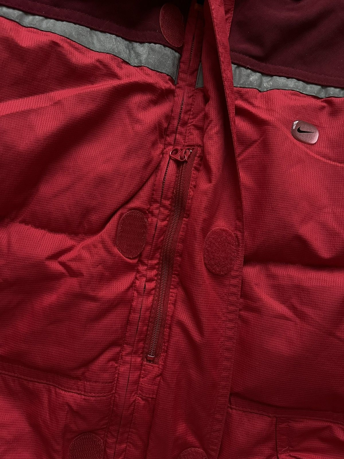 Nike 00s Nike Hooded Down Puffer Jacket Swoosh Logo Y2k Retro Size US S / EU 44-46 / 1 - 8 Thumbnail