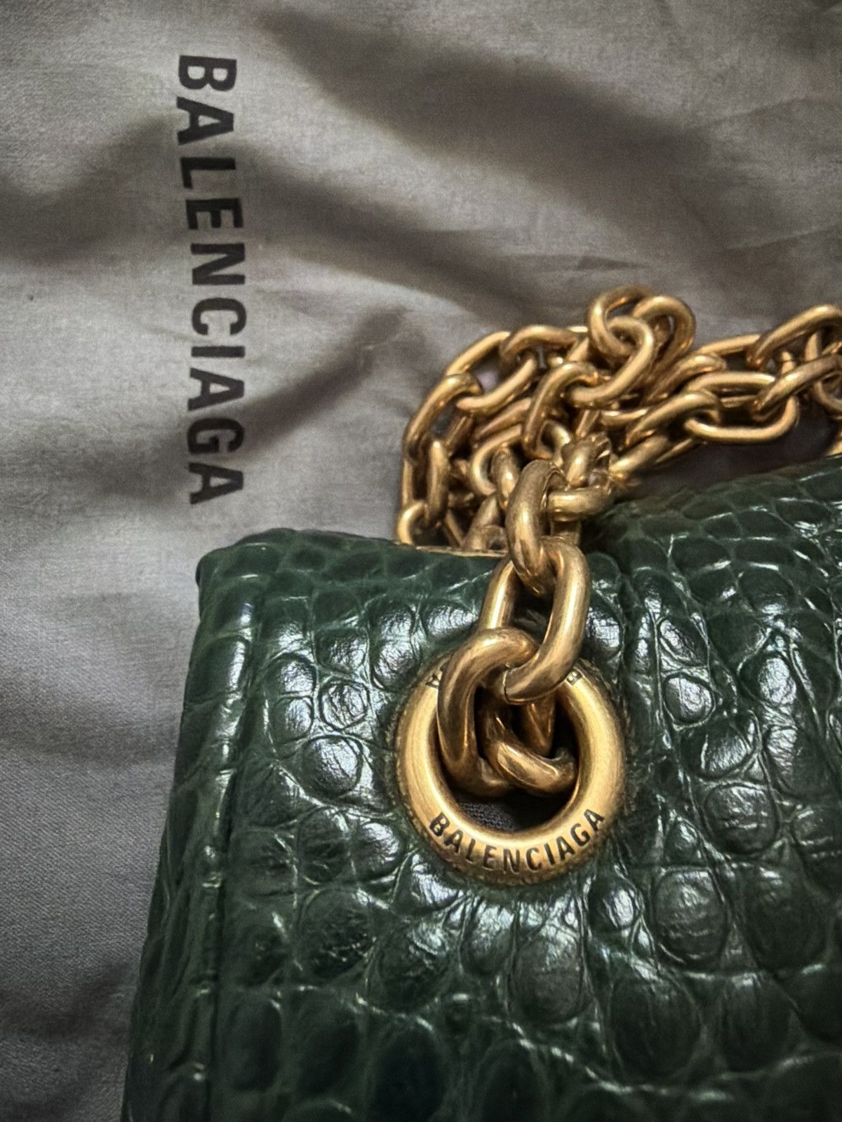 Balenciaga Green Crocodile Balenciaga Bag Size ONE SIZE - 10 Thumbnail