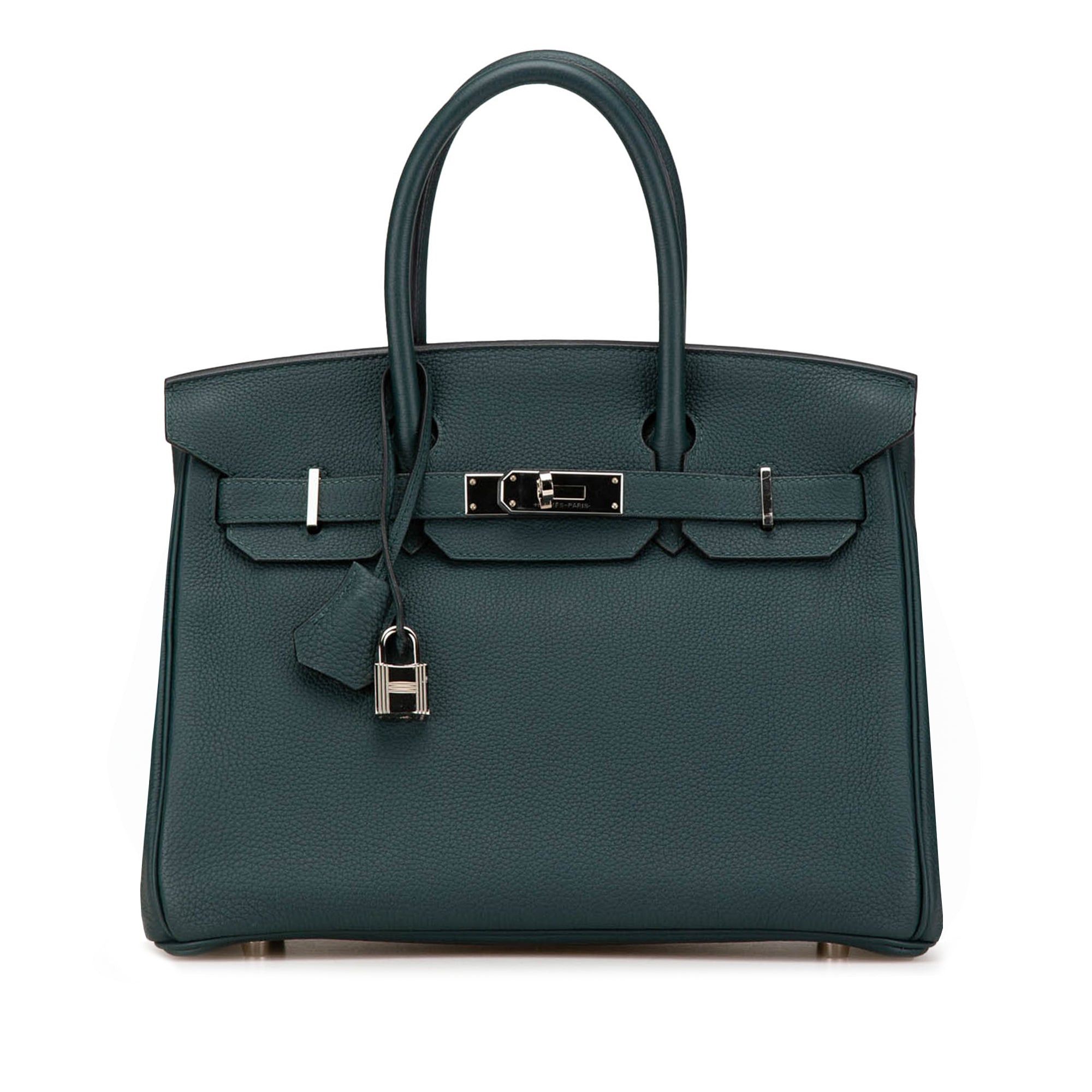 Hermes Hermès Togo Birkin Retourne 30 Green Size ONE SIZE - 1 Thumbnail