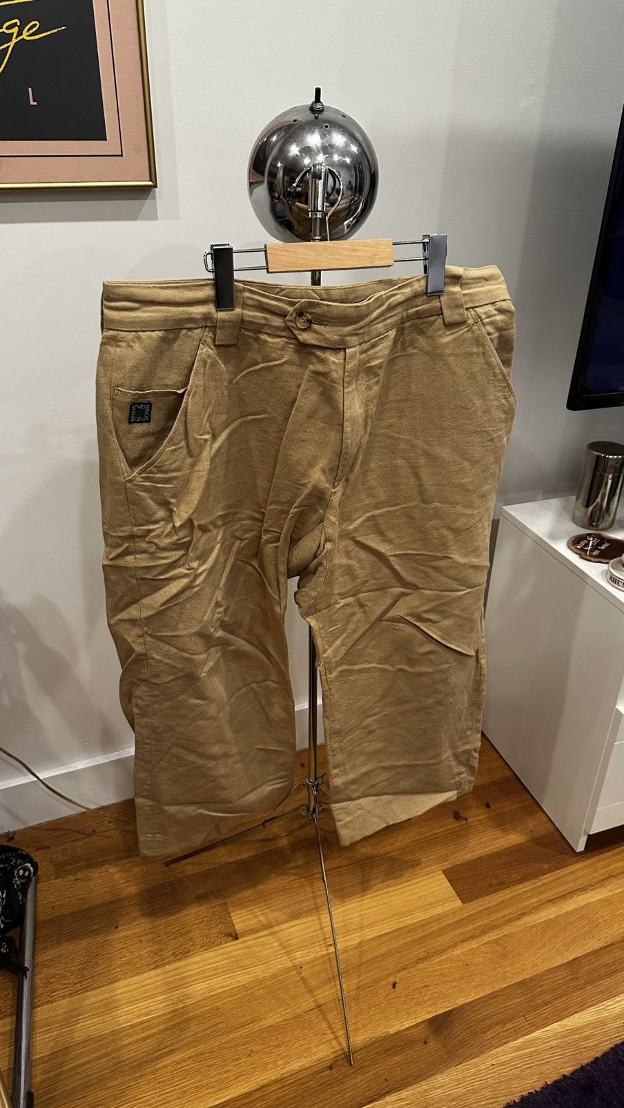 Kenzo Kenzo Linen Beige Trousers Size US 36 / EU 52 - 1 Thumbnail