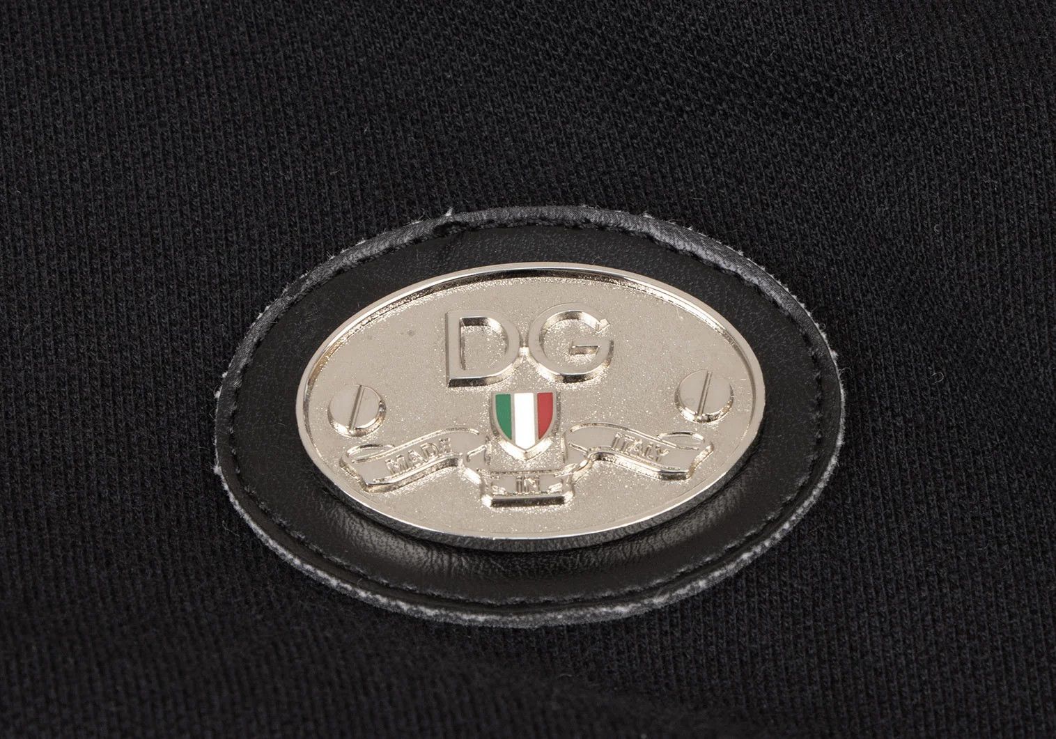Dolce & Gabbana Cotton Collar Contrast Logo Plate Polo Shirt Black 44 Size US S / EU 44-46 / 1 - 7 Thumbnail