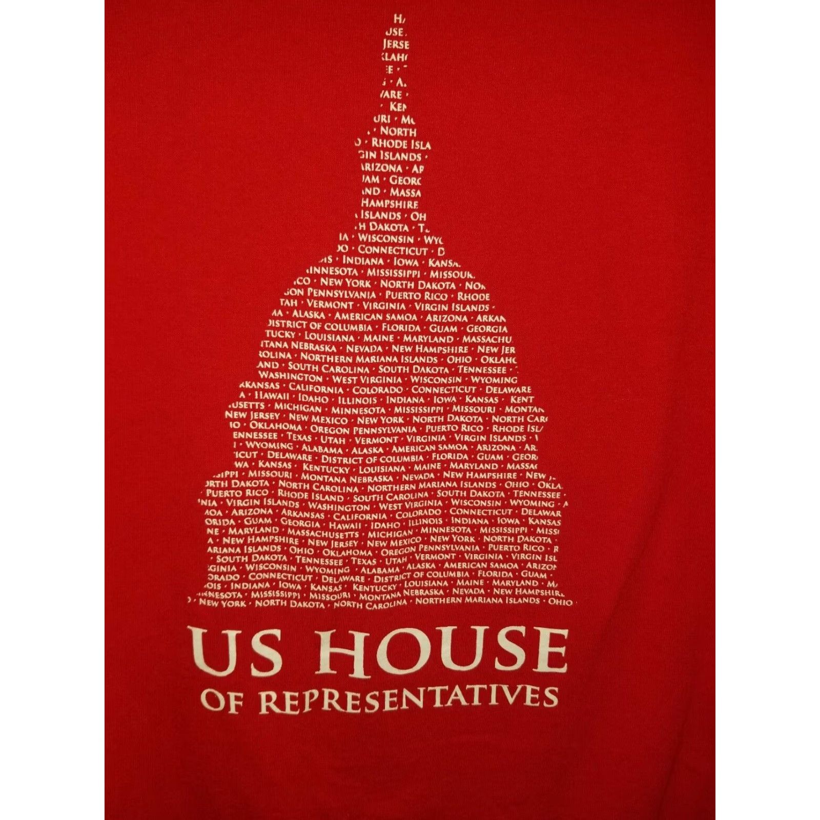 Vintage Vintage Bayside US House of Representatives Commemorative T Shirt - Men’s L Red Graphic Tee 100% Cotton Adults Shirt Size US L / EU 52-54 / 3 - 2 Thumbnail