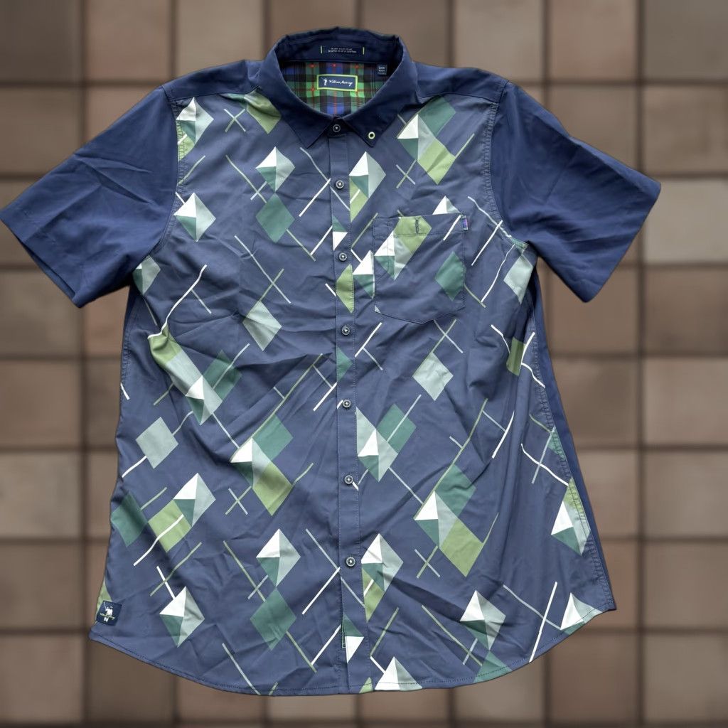 Vintage William Murray Shirt Mens Large Blue Golf Button-Up Short Sleeve Casual Size US L / EU 52-54 / 3 - 1 Thumbnail