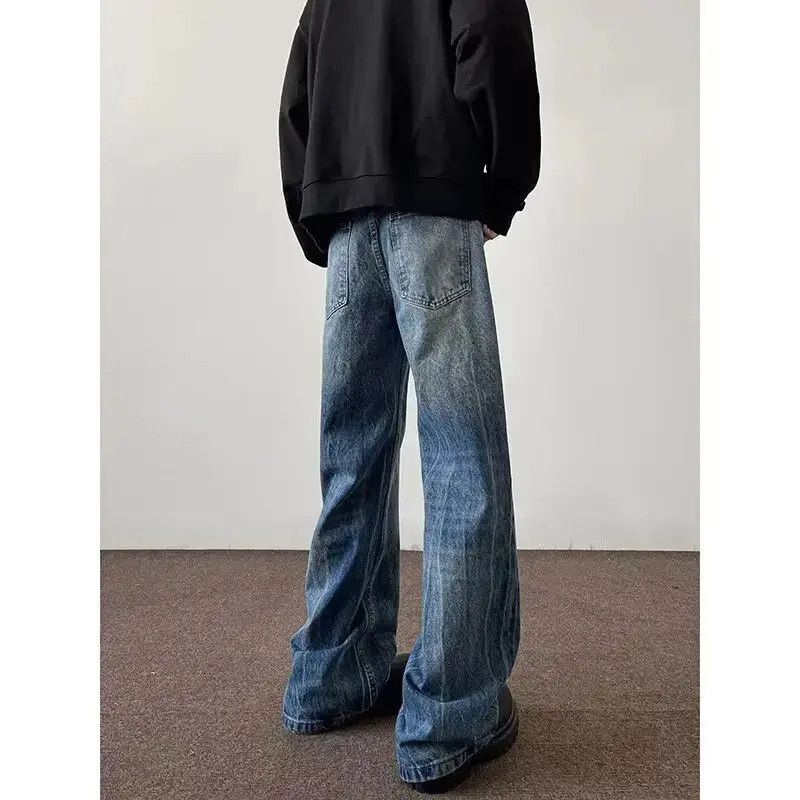 Japanese Brand Retro loose straight leg micro flared jeans Size US 32 / EU 48 - 3 Thumbnail