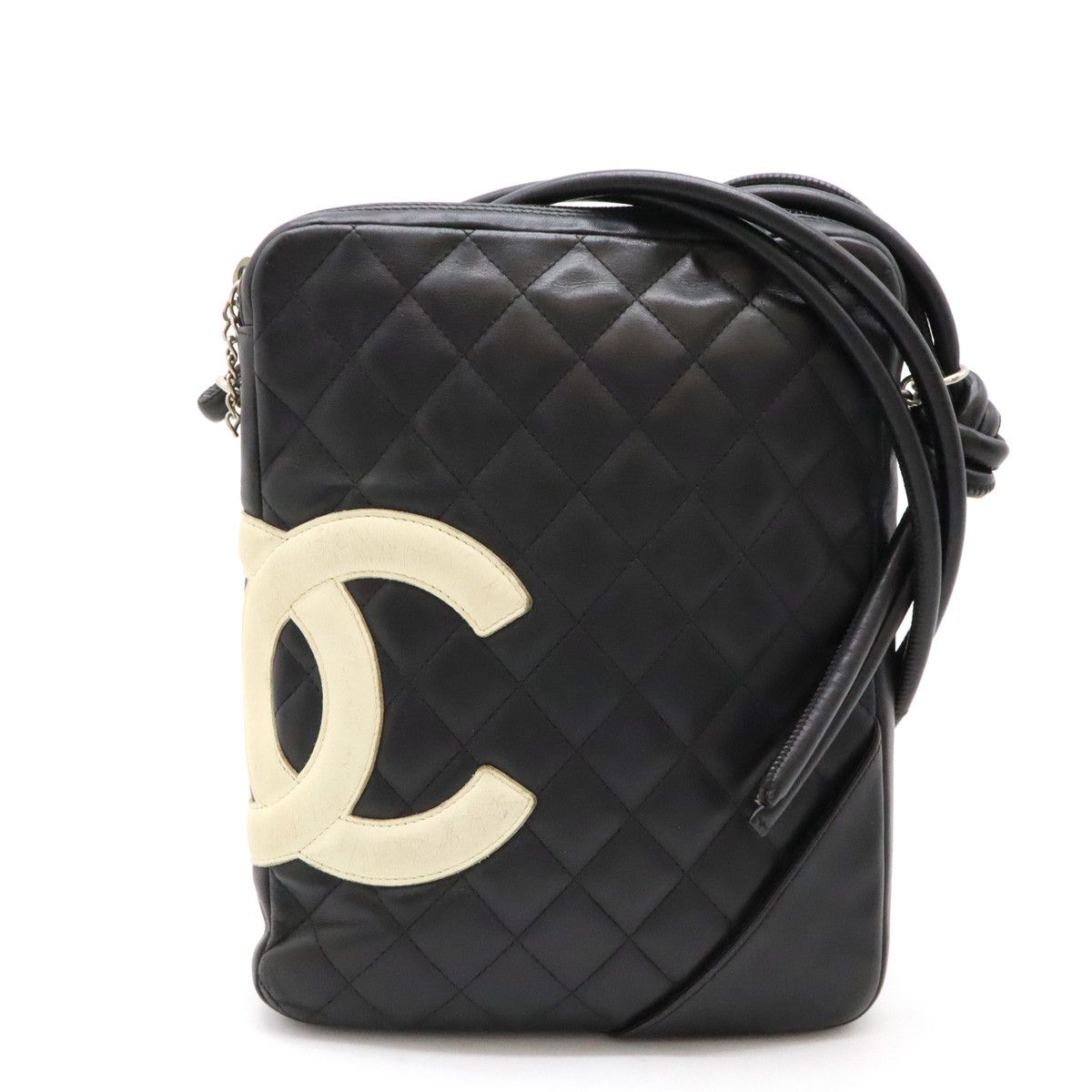 Chanel Chanel Cambon Line Coco Mark Medium Pochette Shoulder Bag A25178 Leather Crossbody Bag A25178 in Very Good Condition