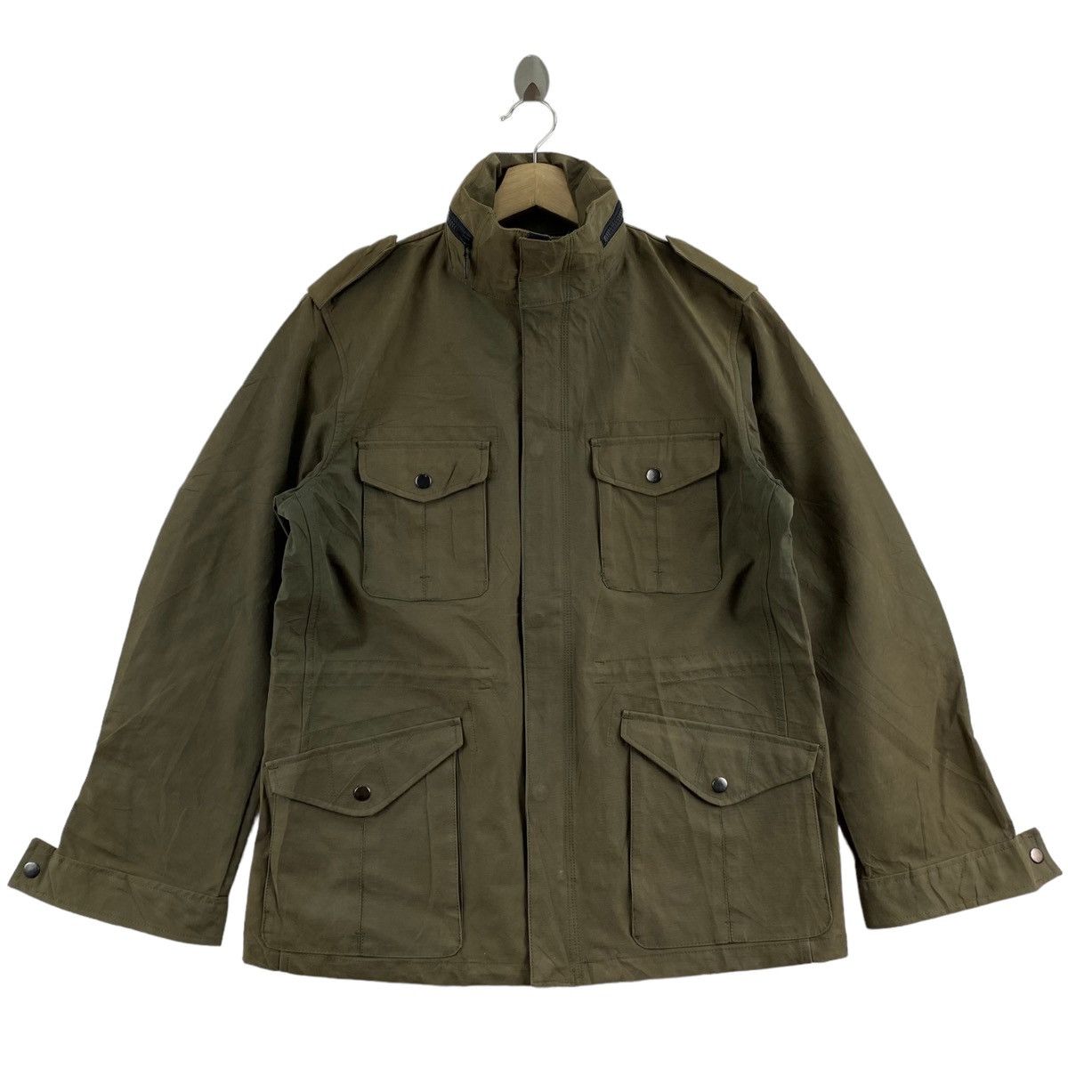 Japanese Brand SUGO SHELL Japanese Brand Multi Pockets Khaki Coat Jacket Size US L / EU 52-54 / 3 - 1 Thumbnail