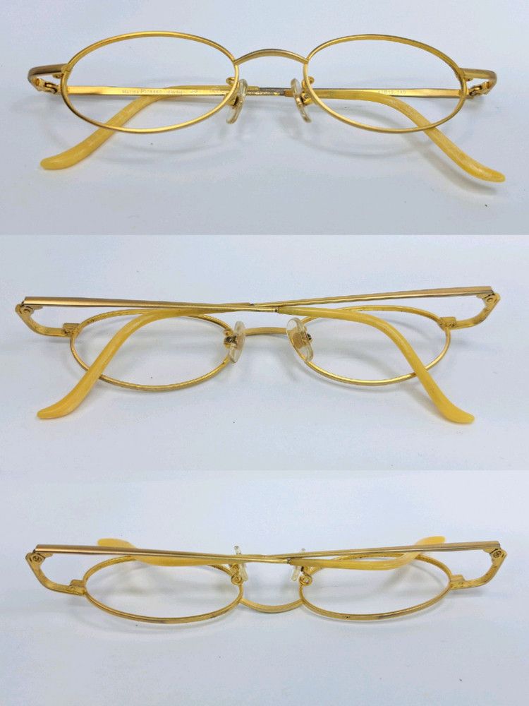 Vintage Marina Picasso Collection Oval Gold Glasses Frame 47-19 Size ONE SIZE - 5 Thumbnail