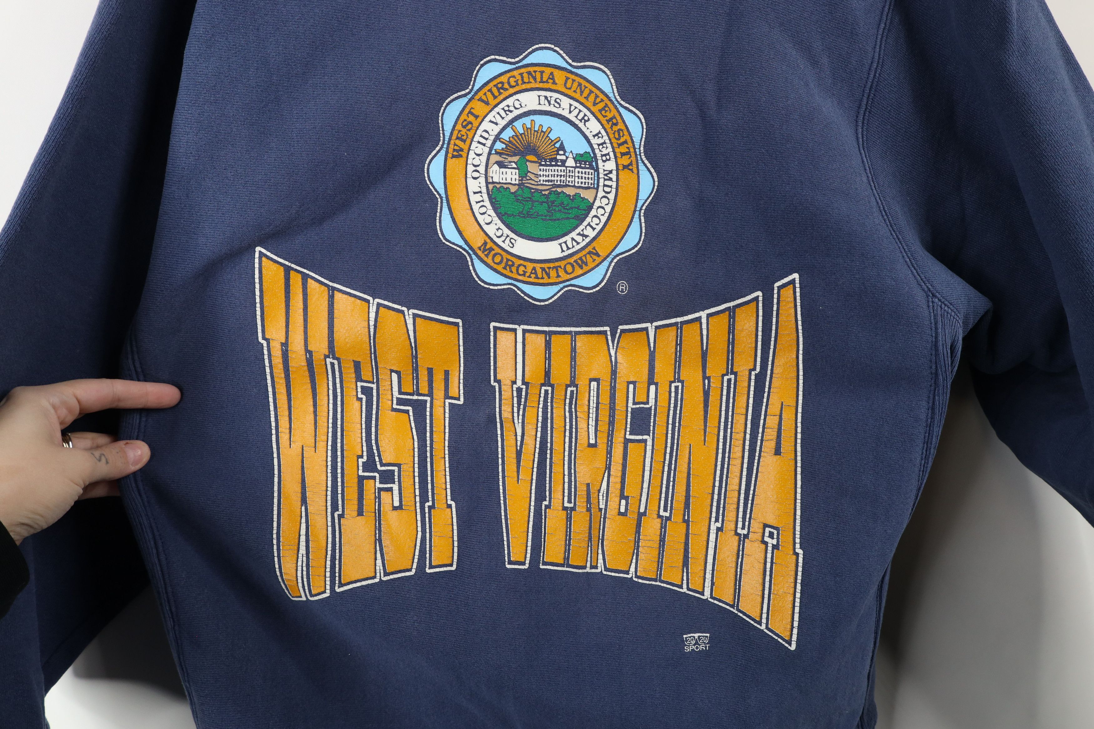Vintage Vintage 80s 90s West Virginia University Sweatshirt USA Size US L / EU 52-54 / 3 - 5 Thumbnail