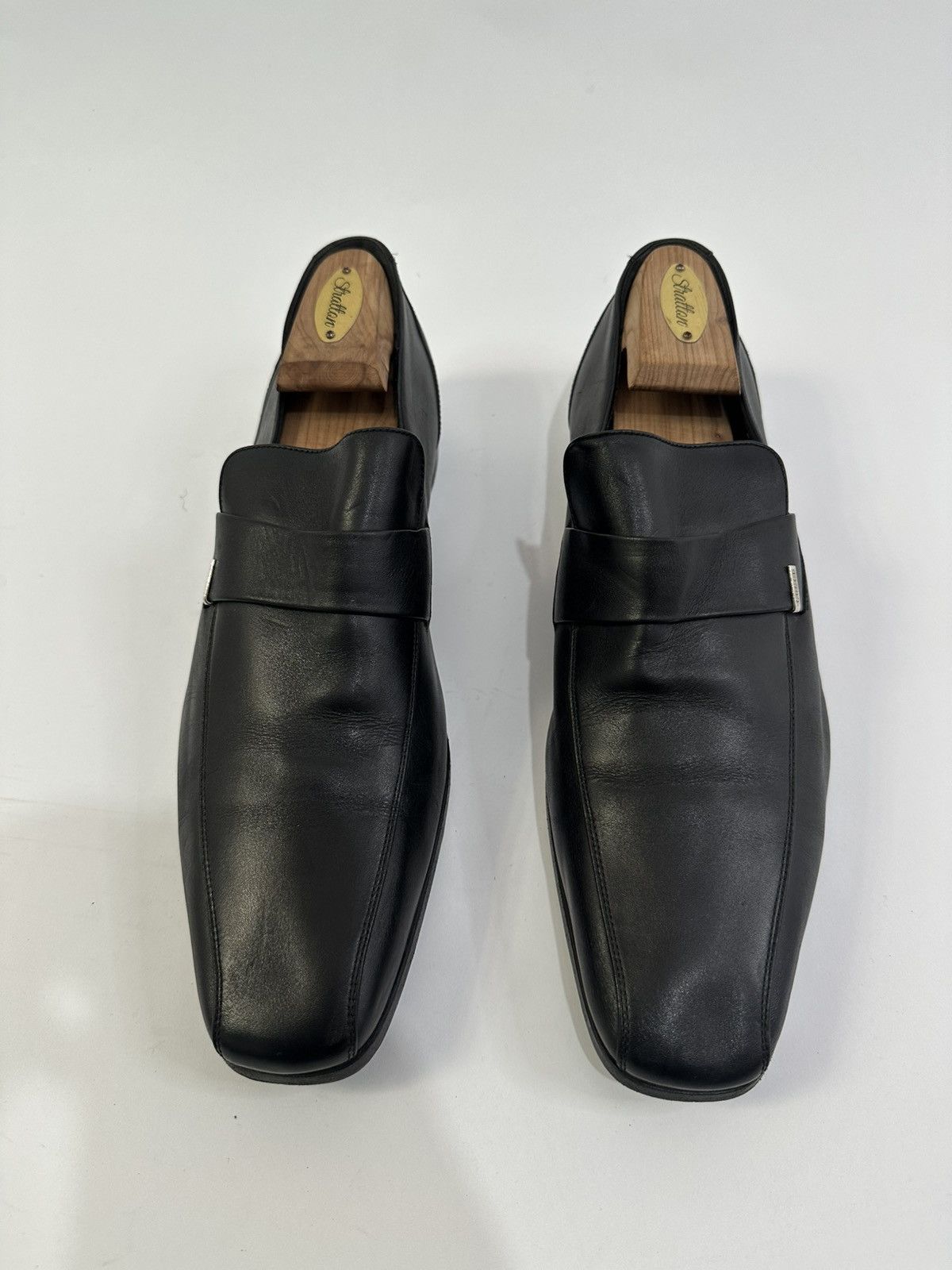 Gucci Gucci Black Leather Slip On Loafers Size 42.5 EU Size US 9.5 / EU 42-43 - 1 Thumbnail