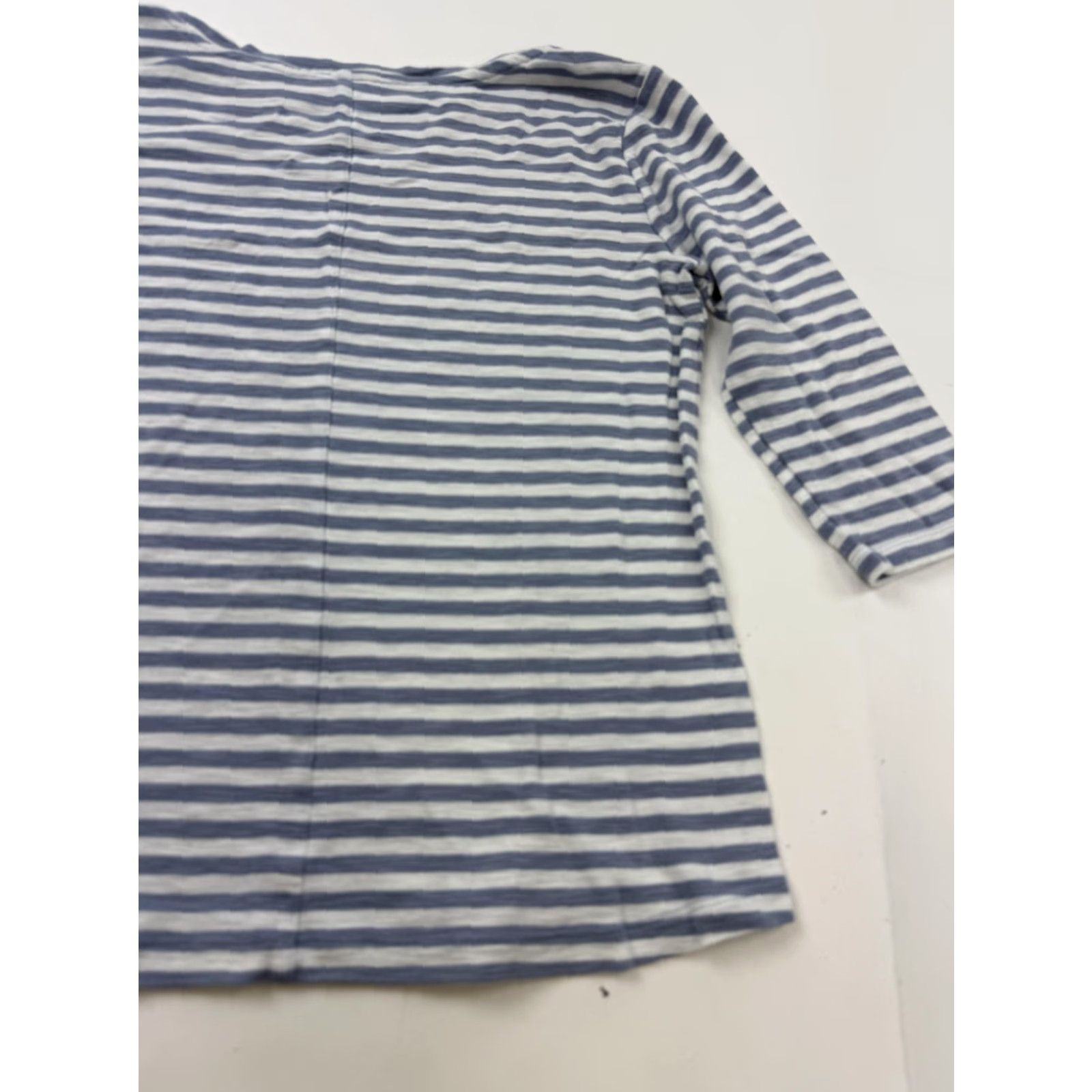 NIC+ZOE NIC+ZOE Shirt Womens M Blue Stripe Boat Neck 3/4 Sleeve Top Size M / US 6-8 / IT 42-44 - 6 Thumbnail