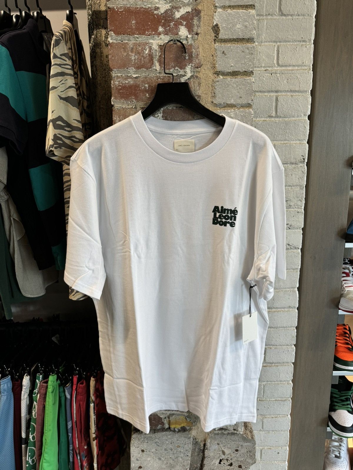 Aime Leon Dore Aime Leon Dore Stacked Logo T-Shirt White Green Size US S / EU 44-46 / 1 - 1 Thumbnail