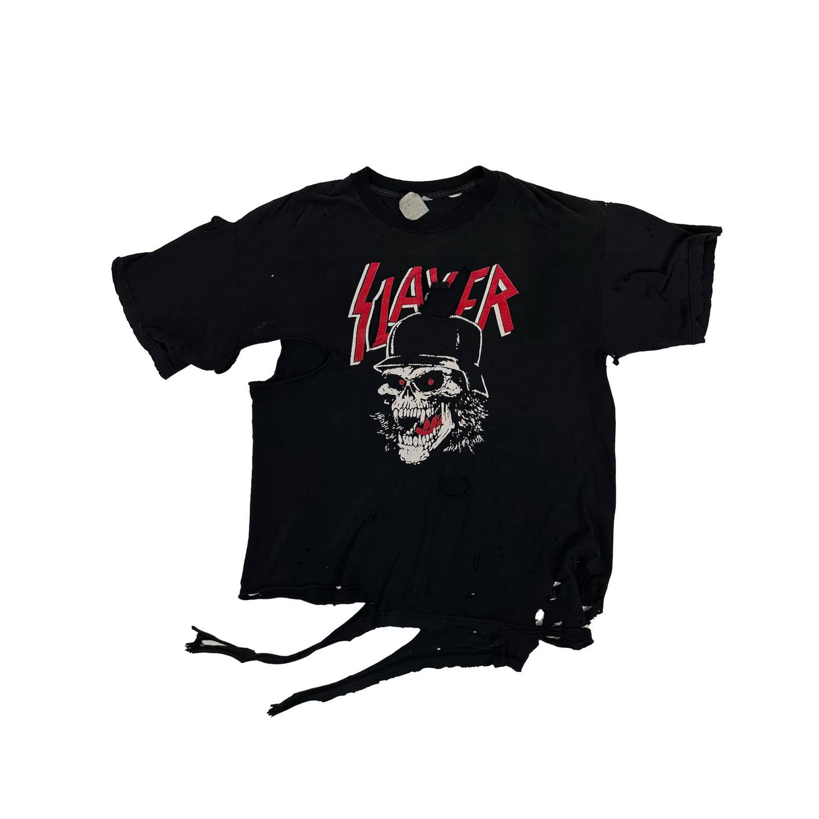 image of Slayer Thrashed Vintage Tee in Black, Men's (Size Large)